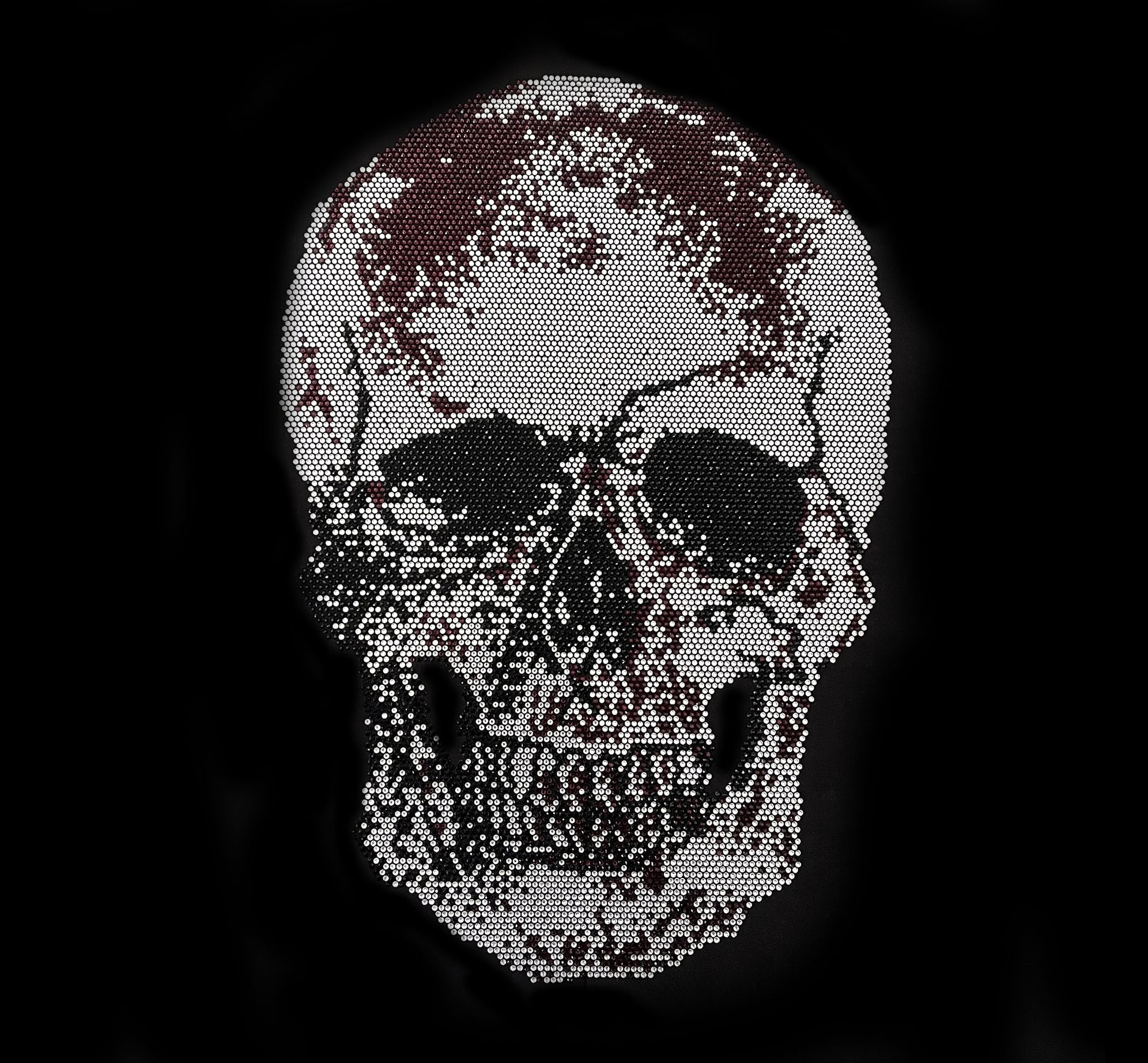 Rhinestop Purple Skull Iron-On Rhinestone Design - Hotfix Rhinestones & Crystal Skull Patch for DIY Clothing, Hats, Bags - Perfect for Halloween Costumes, Gothic Fashion, and Punk Style Outfits