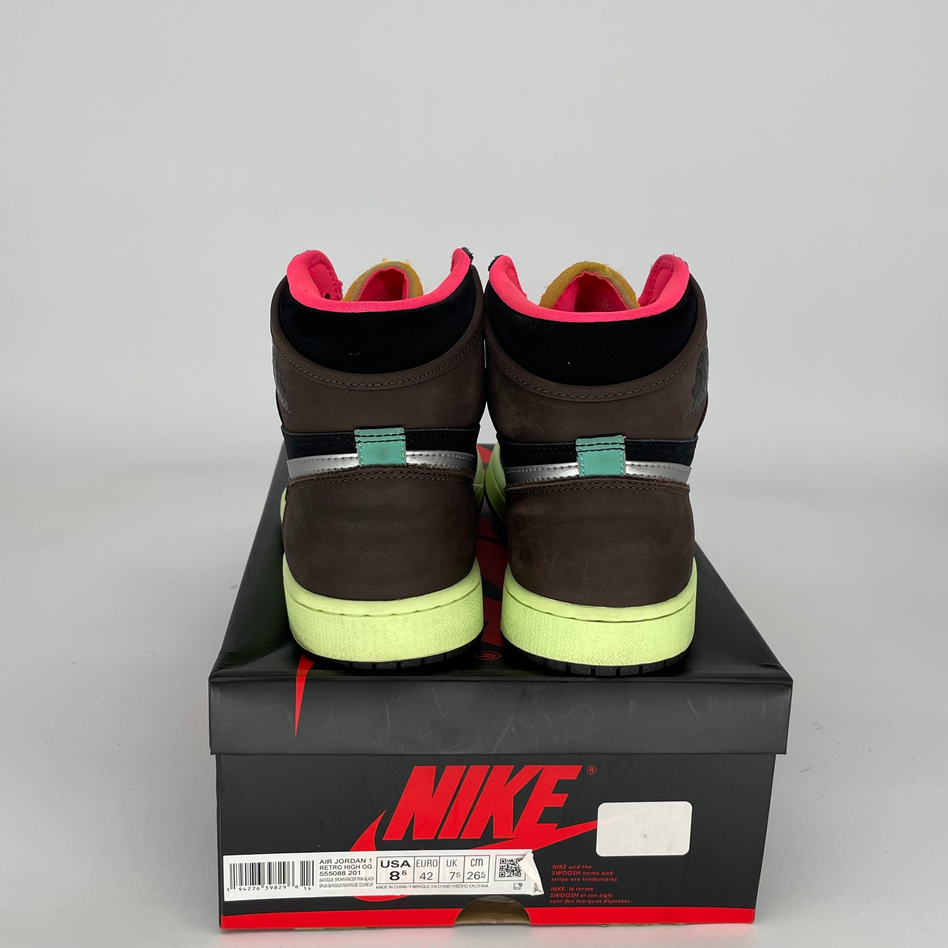 AIR JORDAN 1 BIO HACK Sneakers Men's Size 8.5 (555088-201) - Retro Basketball Shoes for Streetwear & Casual Outfits