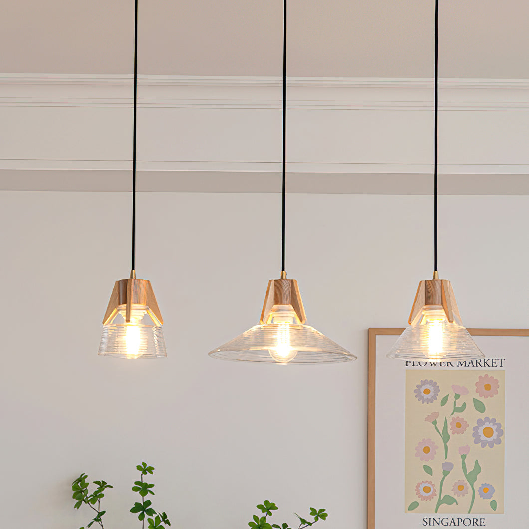 Modern Cone Island Pendant Light - Adjustable Hanging Chandelier for Kitchen Island, Dining Room & Bedroom Lighting - Industrial Farmhouse Decor