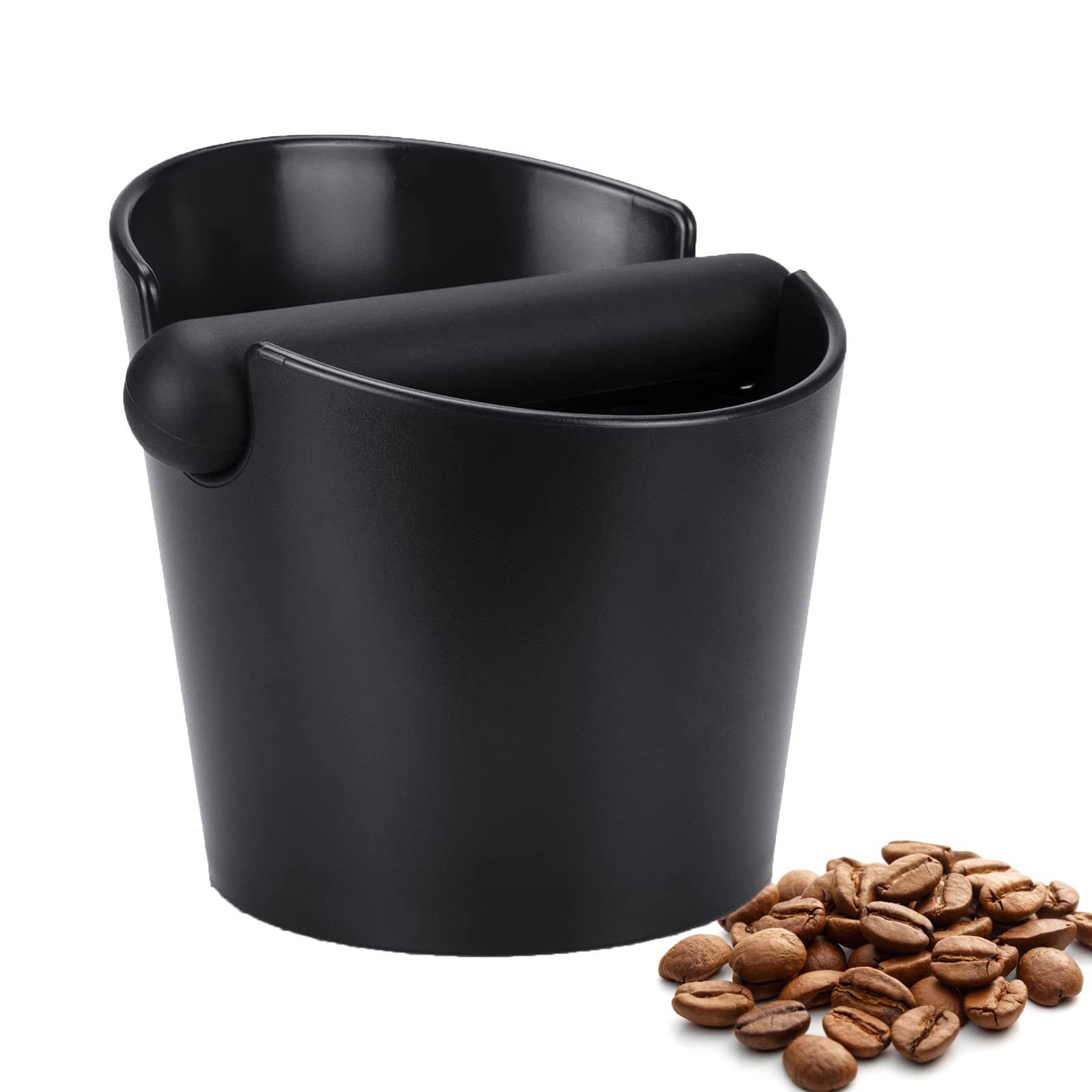 Ailelan 4.8 Inch Espresso Knock Box - Durable Barista Style Coffee Grounds Bin with Shock-Absorbent Design, Removable Knock Bar & Non-Slip Base - Perfect for Home & Commercial Coffee Stations (Round)
