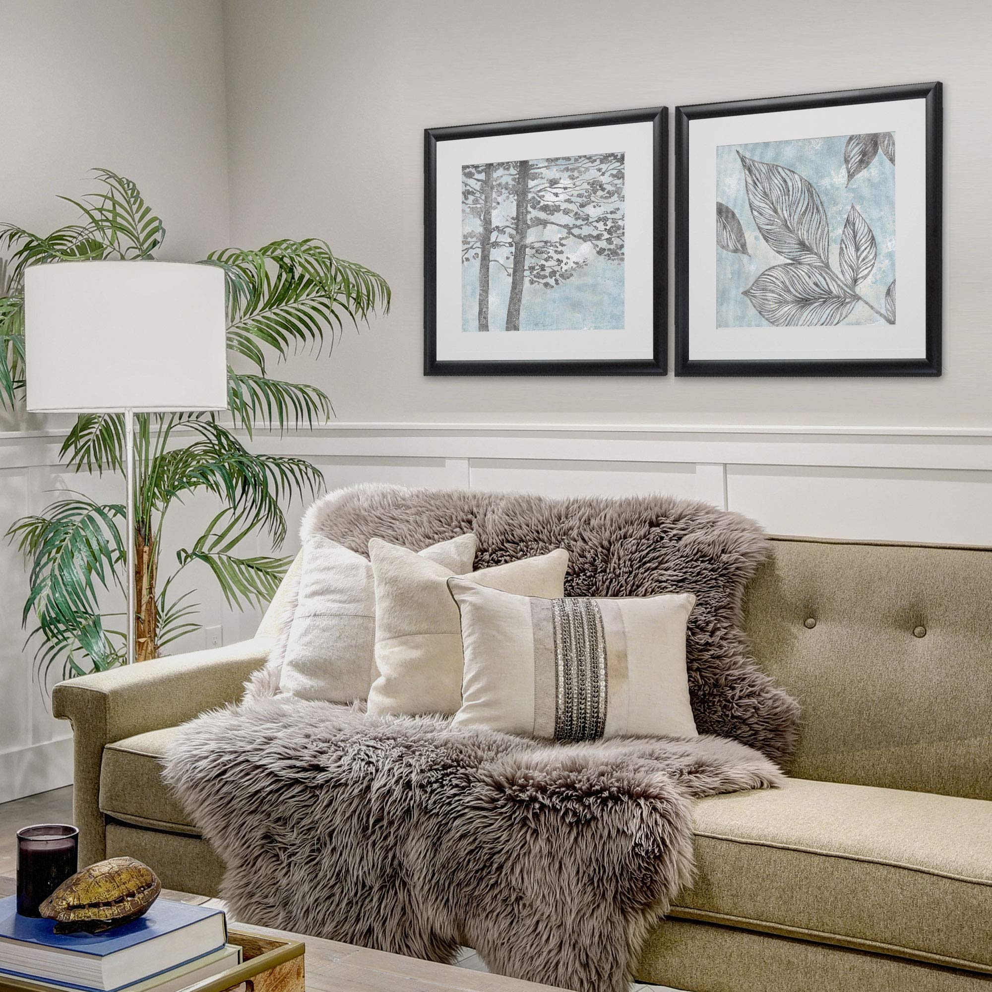 Wexford Home Soft Silhouette Trees - 2 Piece Set | Artificial Decorative Trees for Home & Office Decor | Perfect for Living Room, Bedroom, or Office Space