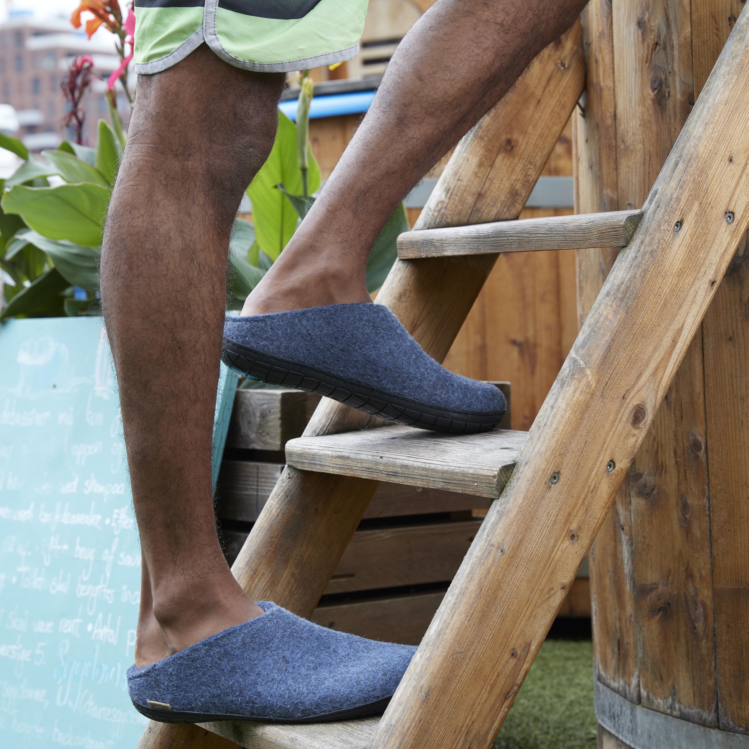 Premium Unisex Wool Slippers with Rubber Sole - GLERUPS Slip-On Indoor/Outdoor House Shoes for Women & Men | Perfect for Home, Office & Casual Wear
