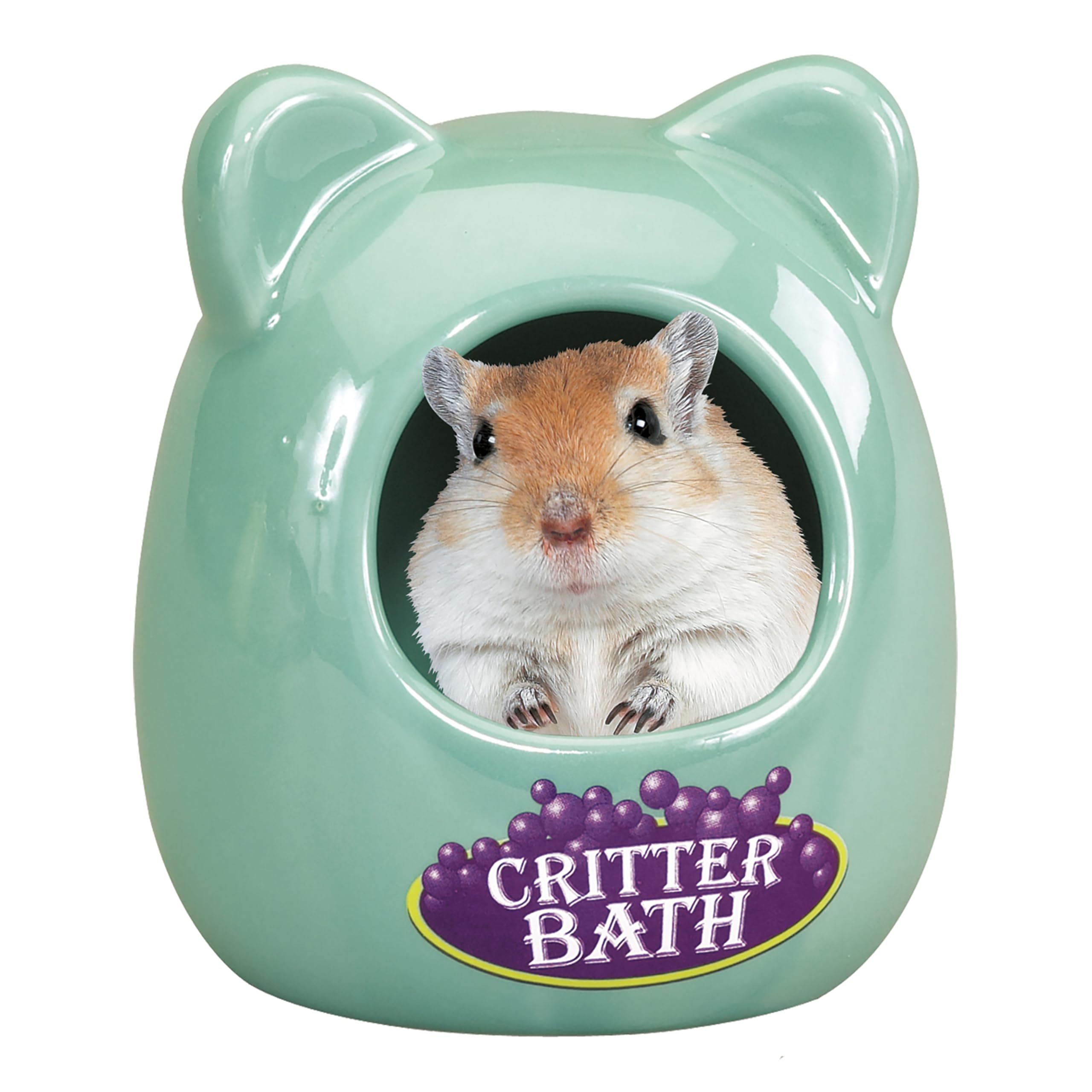 Kaytee Ceramic Small Animal Bath - Safe & Durable Pet Bathing Dish for Hamsters, Guinea Pigs, Rabbits | Perfect for Cage Cleaning & Grooming Sessions