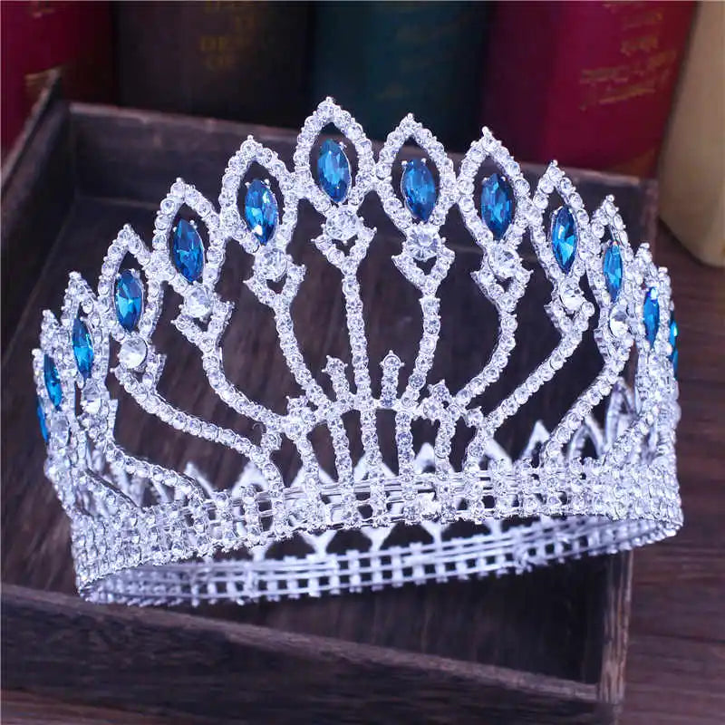 Crystal Queen Wedding Tiara Crown - Baroque Bridal Headpiece for Women | Elegant Bride Hair Jewelry Accessories for Weddings, Pageants & Special Occasions