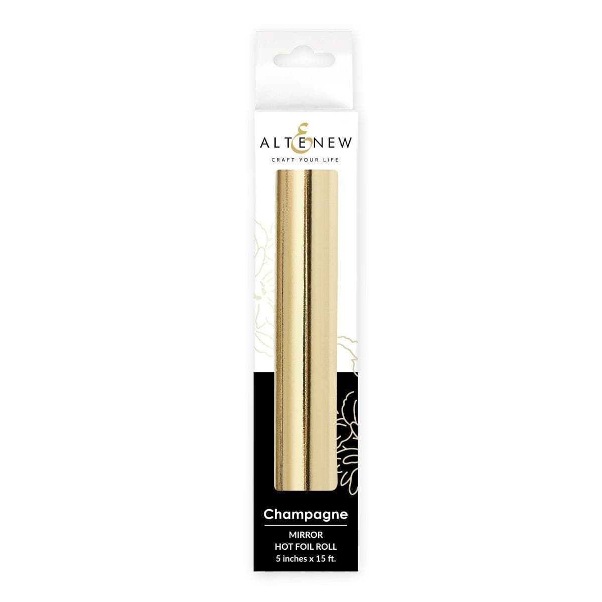 Hot Foil Roll Champagne (Mirror) - Premium Decorative Foil for DIY Crafts, Gift Wrapping & Scrapbooking - Perfect for Wedding, Party & Home Decor