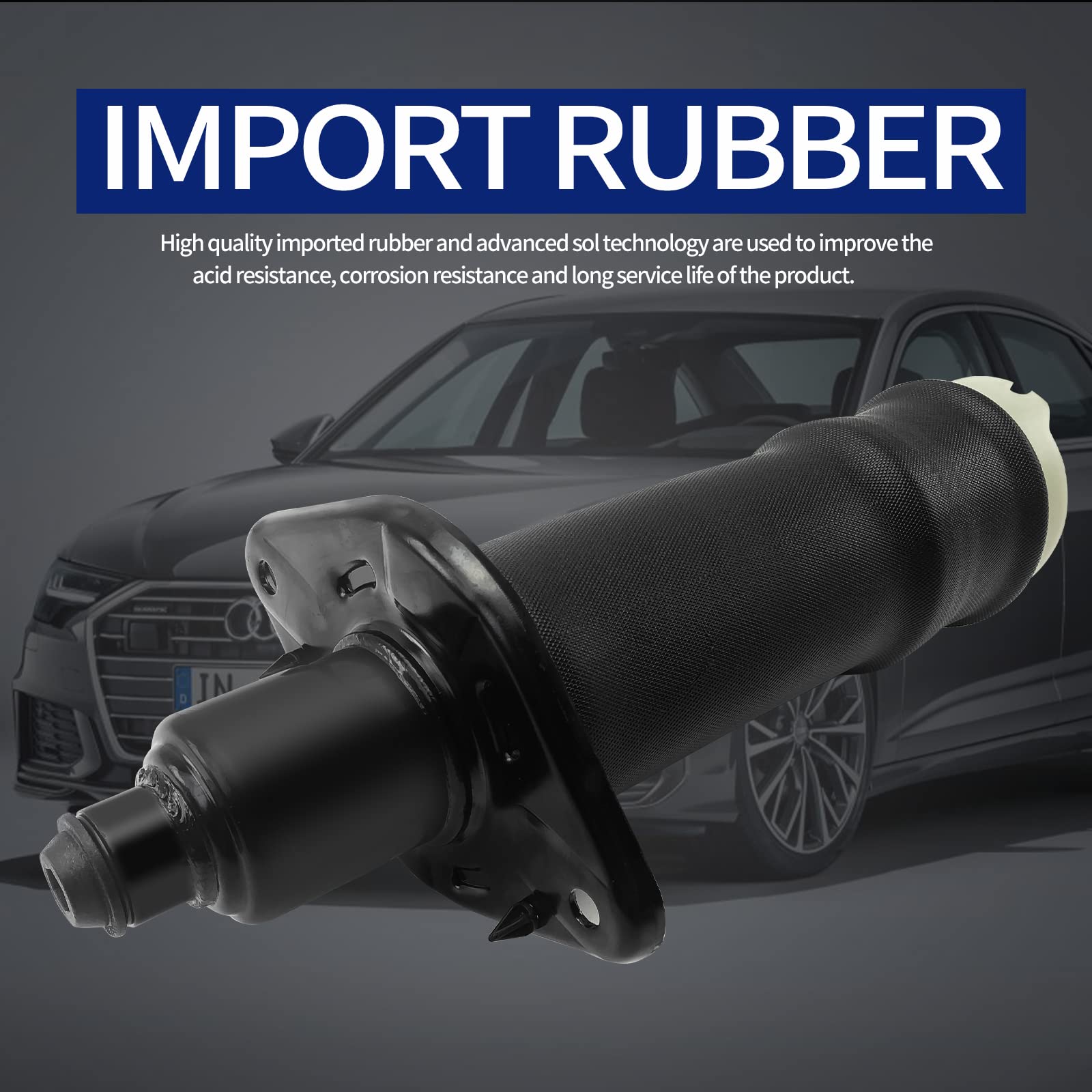 Rear Right Air Suspension Spring Bags Replacement for 1999-2006 Audi A6 C5 & 2001-2005 Audi Allroad Quattro Wagon (C5) - OEM 4Z7616052A - Improve Ride Comfort & Stability for Smooth Driving