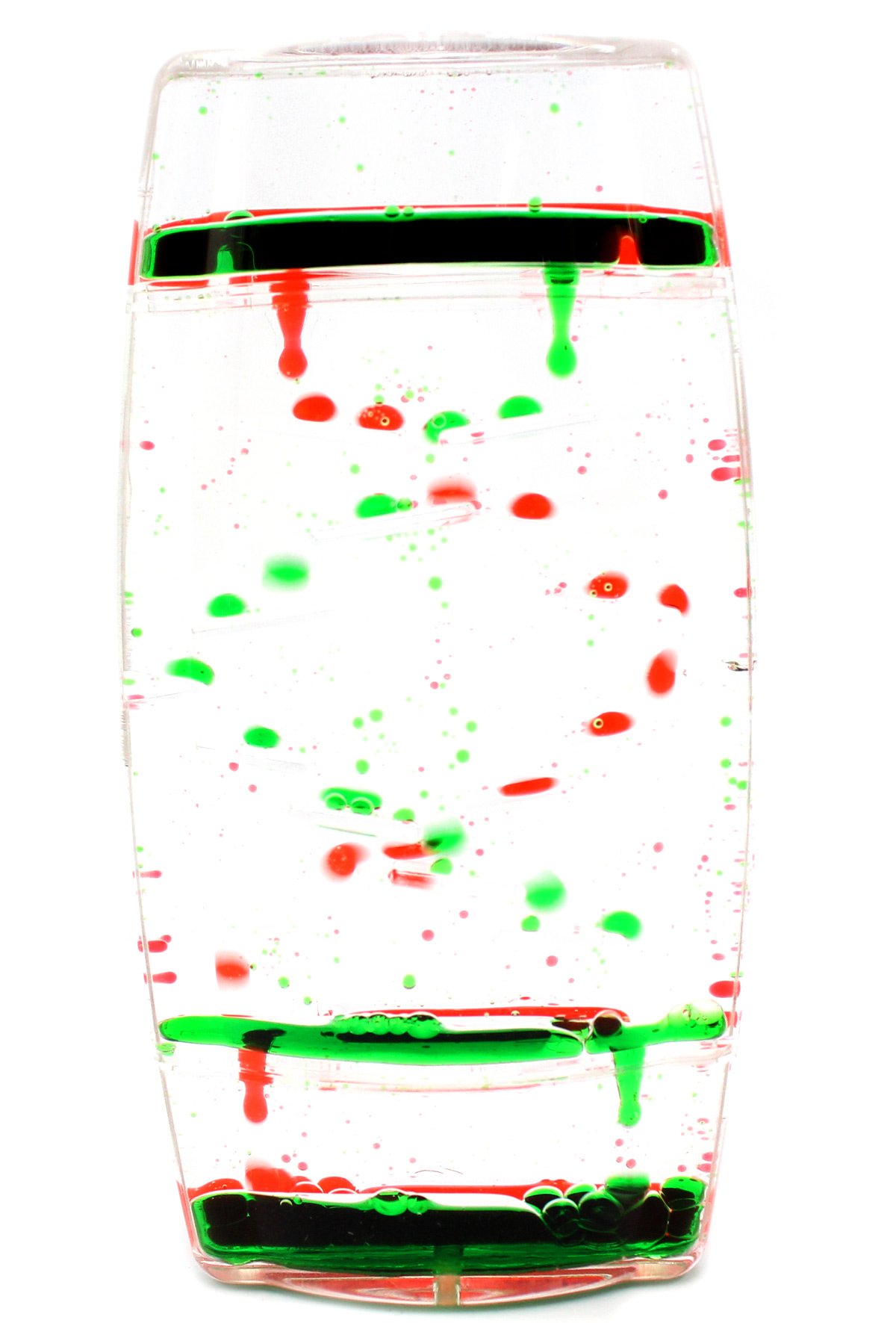 AZ Trading & Import Liquid Motion Timer (Red & Green) - Colorful Sand Timer for Kids, Classroom, Office, and Stress Relief