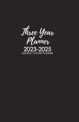 2023-2025 Three Year Monthly Pocket Planner - 36-Month Organizer with Federal Holidays (Jan 2023-Dec 2025) | Perfect for Business Professionals, Students & Personal Scheduling | Black Cover | Compact Agenda Planner for Daily Tasks & Long-Term Planning
