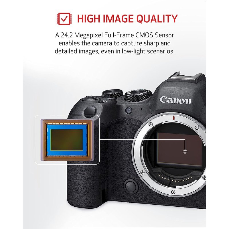 Canon EOS R6 Mark II Mirrorless Digital Camera with RF 24-105mm f/4-7.1 IS STM Lens - Professional Full Frame Photography for Travel, Vlogging & Portrait Shooting