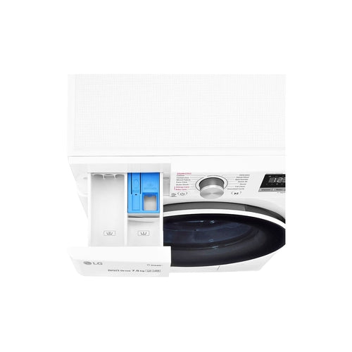 LG WV5 1275W 7.5kg Front Load Washing Machine with Steam Function - Energy Efficient, Quiet Operation for Apartments & Small Homes - Perfect for Laundry Rooms & Compact Spaces