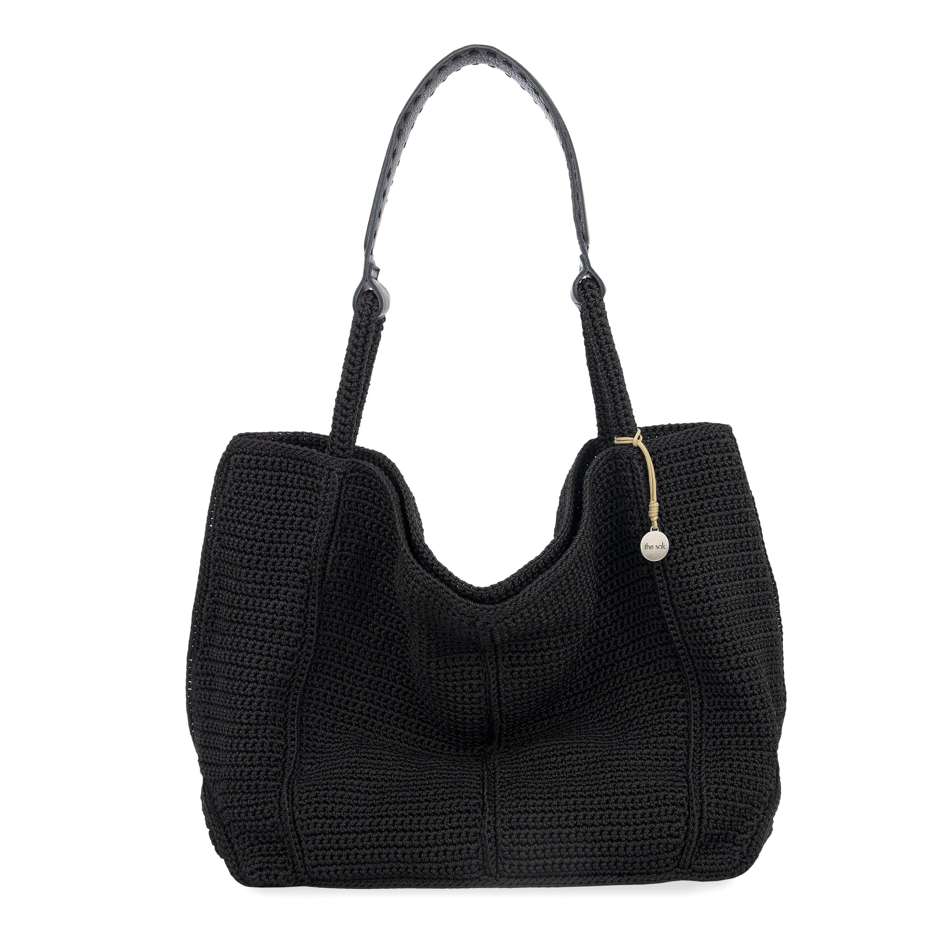 Hand Crochet Los Feliz Large Black Tote Bag - Stylish & Spacious for Beach, Shopping & Everyday Use