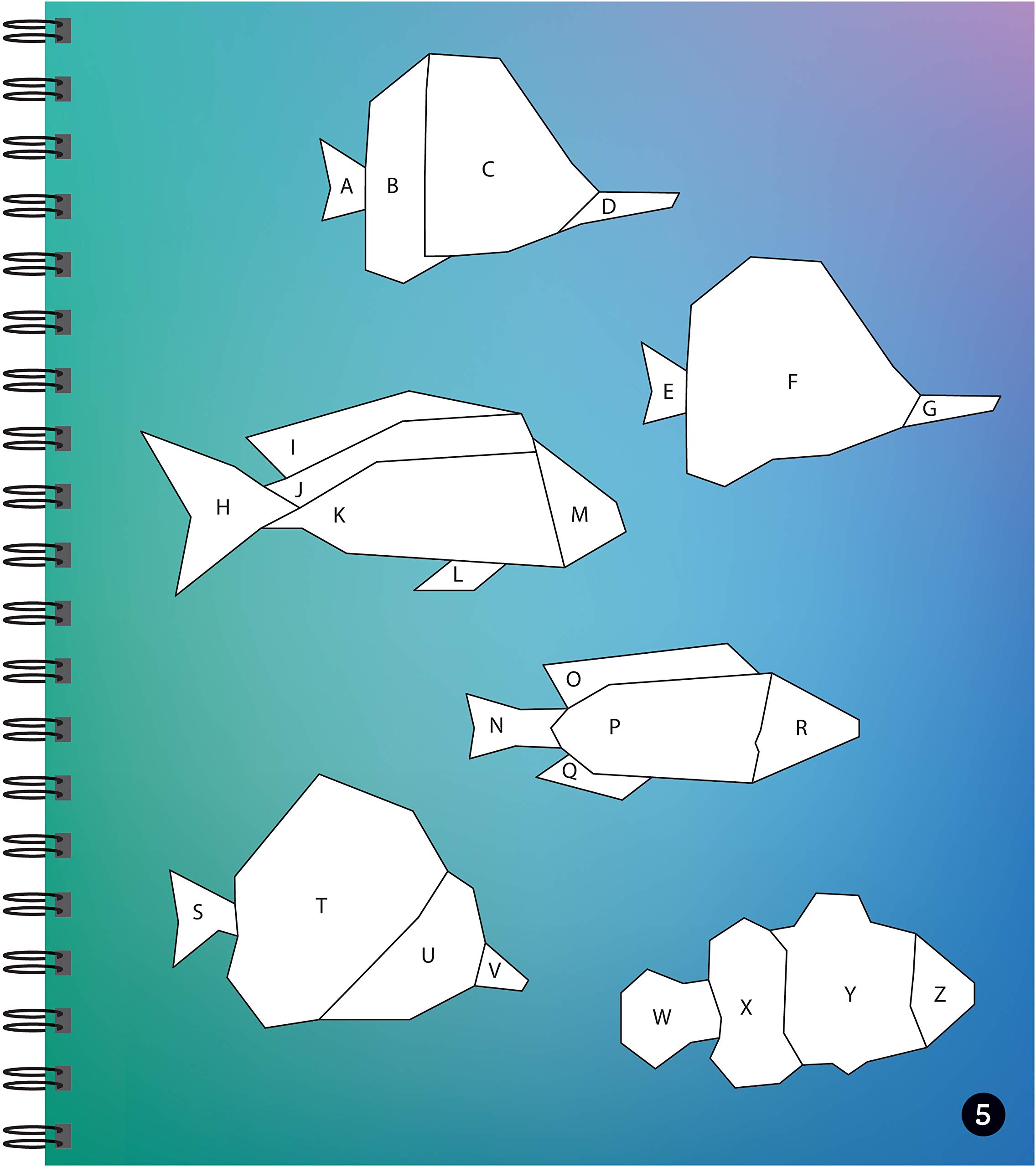 Ocean Sticker by Letter Puzzle Book - Kids Brain Games for Travel & Learning
