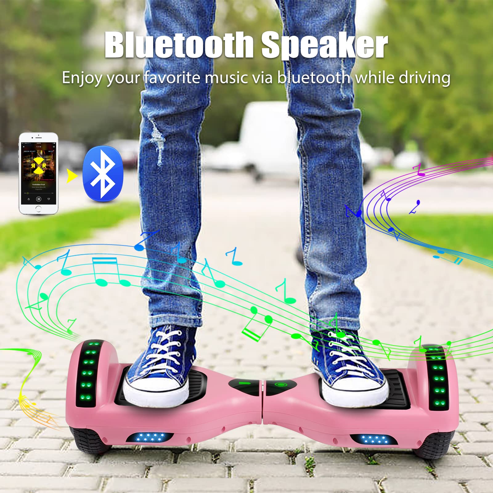 6.5 Inch LED Light Up Scooter for Kids - 2 Wheel Kick Scooter with Fashion Lights | Perfect for Outdoor Play, Commuting & Birthday Gifts