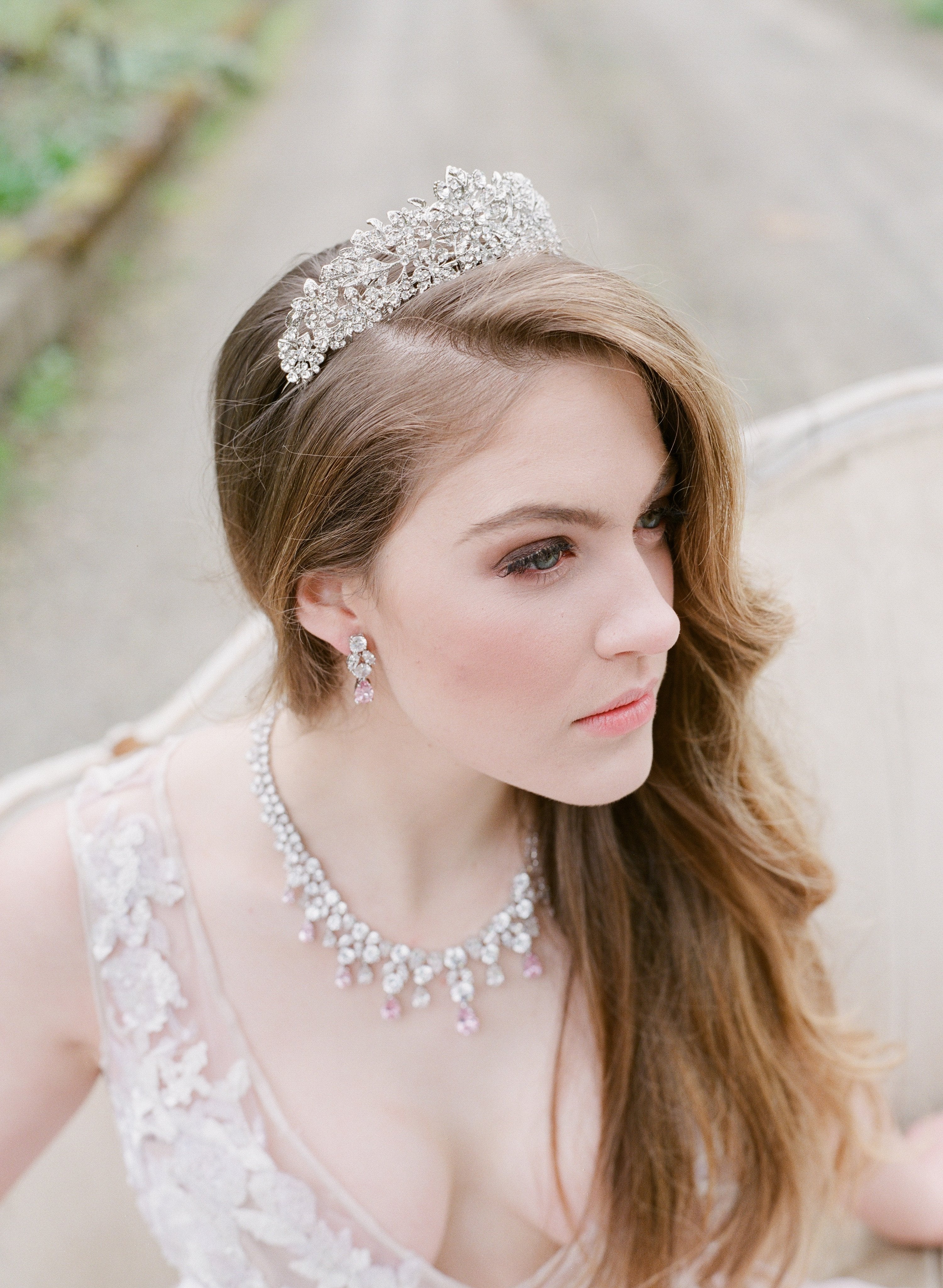 Evelyn Tiara - Elegant Rhinestone Bridal Hairpiece for Weddings, Prom & Special Occasions