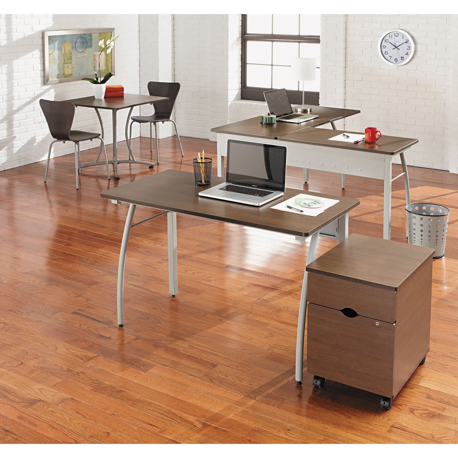 Trento Line L-Shaped Desk for Home Office - Modern Computer Desk with Storage Shelf, Space-Saving Corner Desk for Small Spaces - Perfect for Gaming, Study & Remote Work