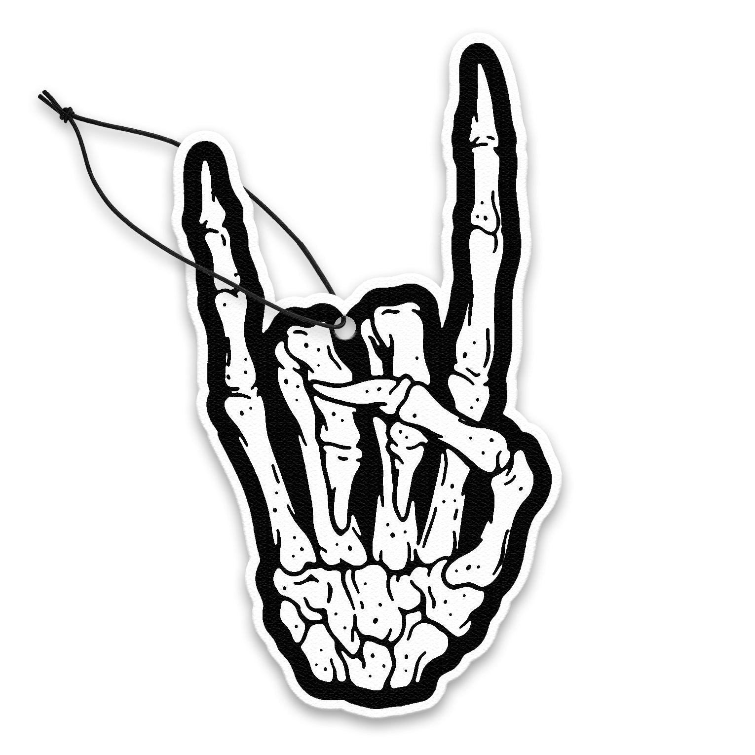 Skeleton Rock Hand Air Freshener - Gothic Car Decor, Halloween Accessories & Unique Gift for Rock Music Fans - Perfect for Cars, Home, and Office