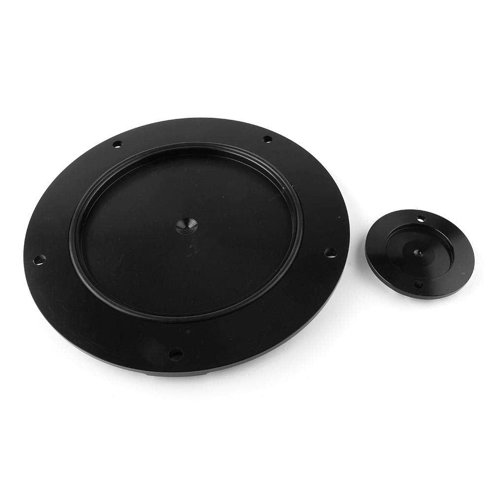 CNC Machined 5-Hole Finned Derby Cover for Harley Davidson Road King & Street Glide FLHX (2014-2018) - Black Motorcycle Timing Cover - Enhances Engine Cooling & Custom Styling for Cruiser Bikes