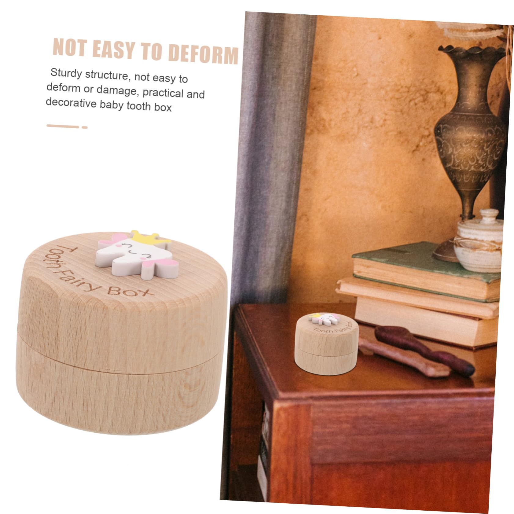 CIMAXIC Wooden Baby Tooth Keepsake Box - First Tooth Holder, Kids Tooth Storage Case, Baby Teeth Organizer for Boys & Girls - Perfect for Baby Shower Gifts & Childhood Memory Preservation