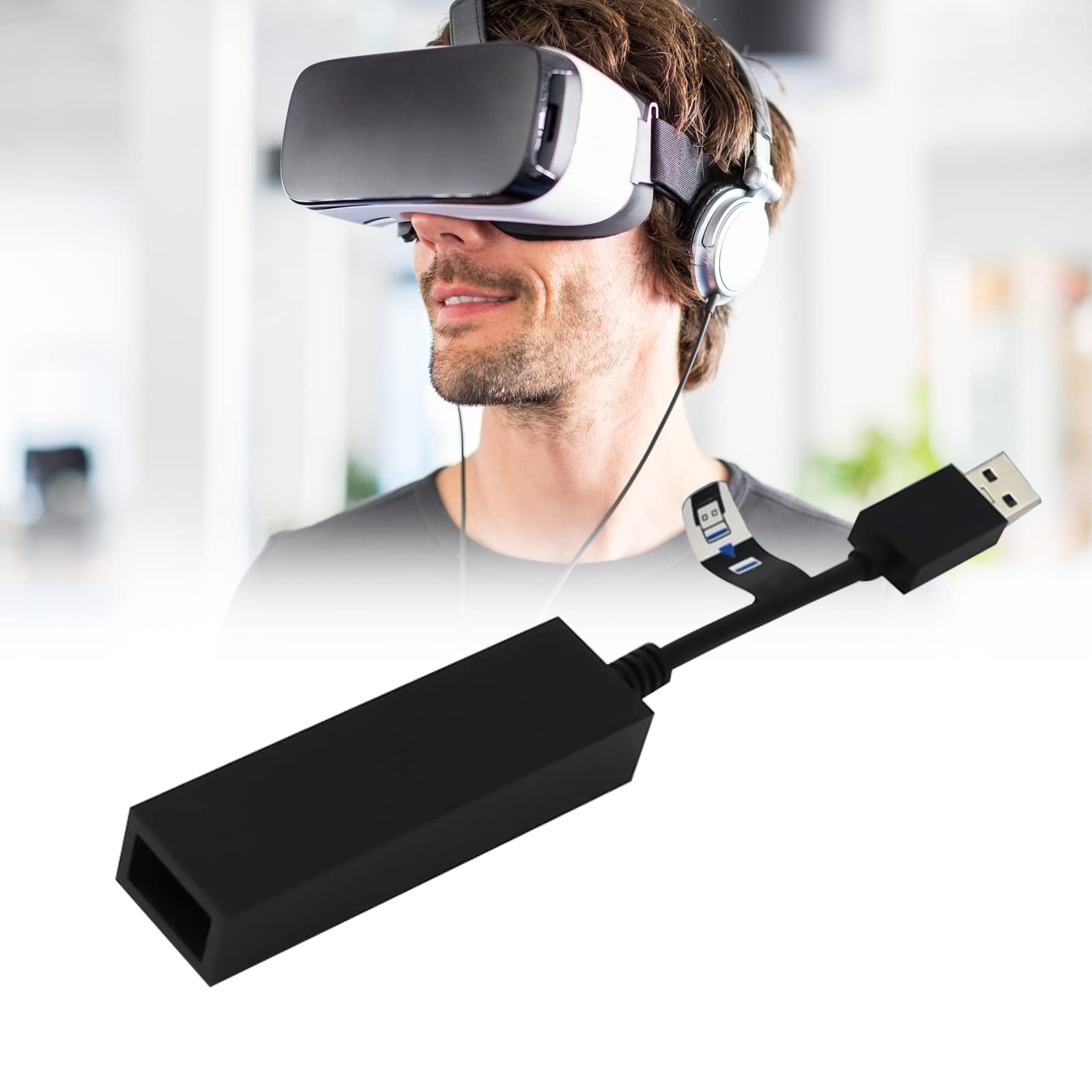 Nizirioo PS5 VR Camera Adapter - Compatible with PS4 Camera to PS5 Console for PS VR Gaming | Seamless VR Experience for Immersive Play | Perfect for PS5 VR Headset & Accessories | Black
