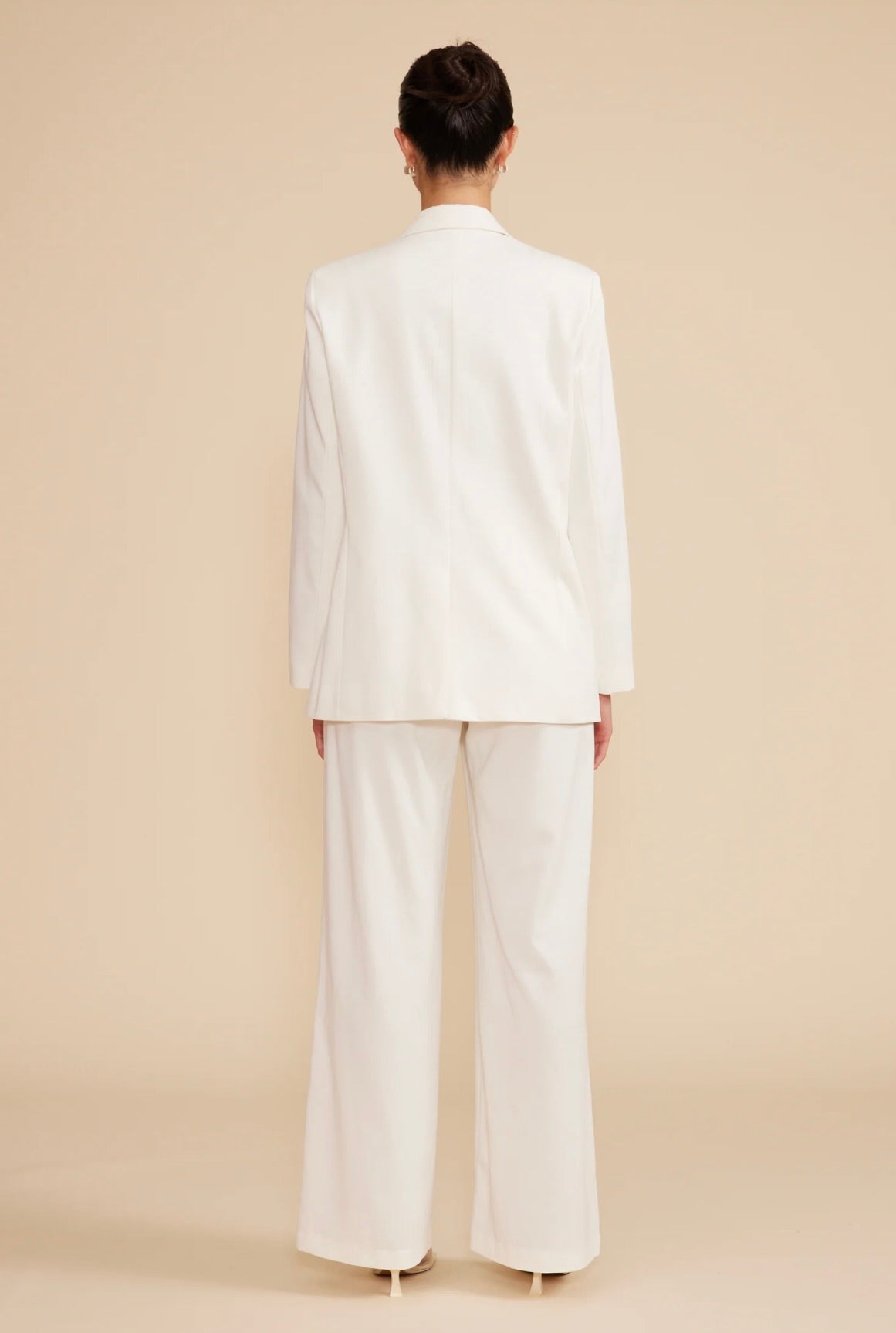 Valli Cupro Pants for Women - High Waist White Wide Leg Trousers | Comfortable & Breathable Fabric | Perfect for Office, Casual Wear & Special Occasions