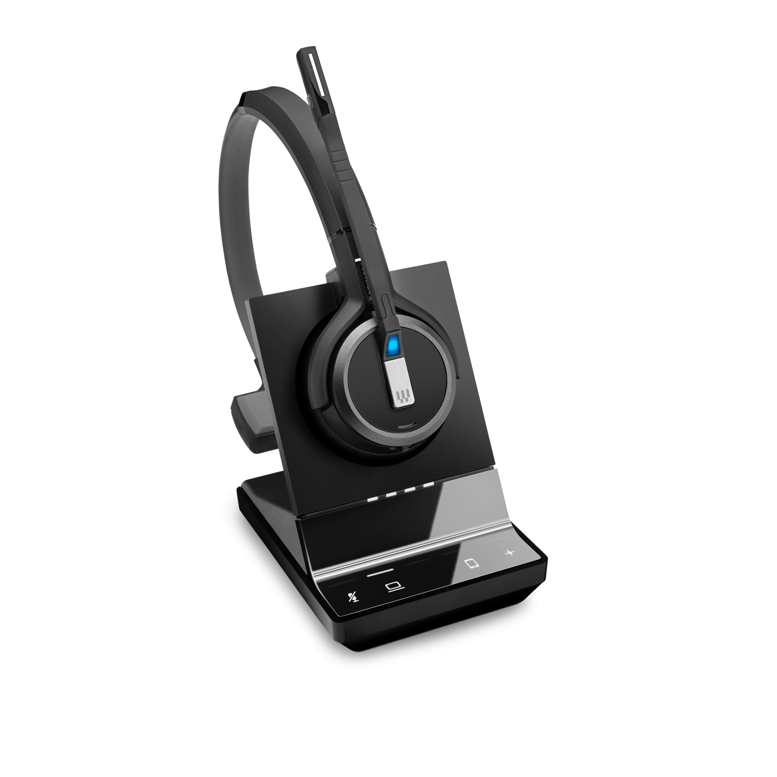 Sennheiser SDW 5033 Wireless DECT Headset with Dual Microphone & Ultra Noise Cancelling - Monaural Single-Sided Design for PC, Softphone, Call Centers & Office Use (Black, Model 506584) - Perfect for Remote Work, Customer Service & Long Conference Calls