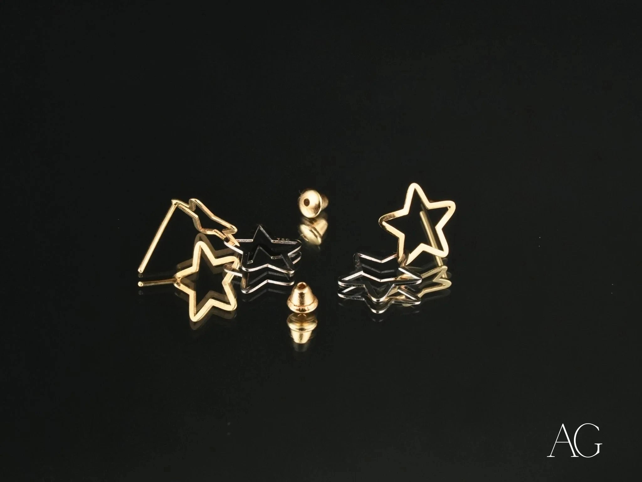 Dual Star Earrings - Elegant & Lightweight Sterling Silver Dangle Earrings for Women, Perfect for Everyday Wear, Parties & Special Occasions