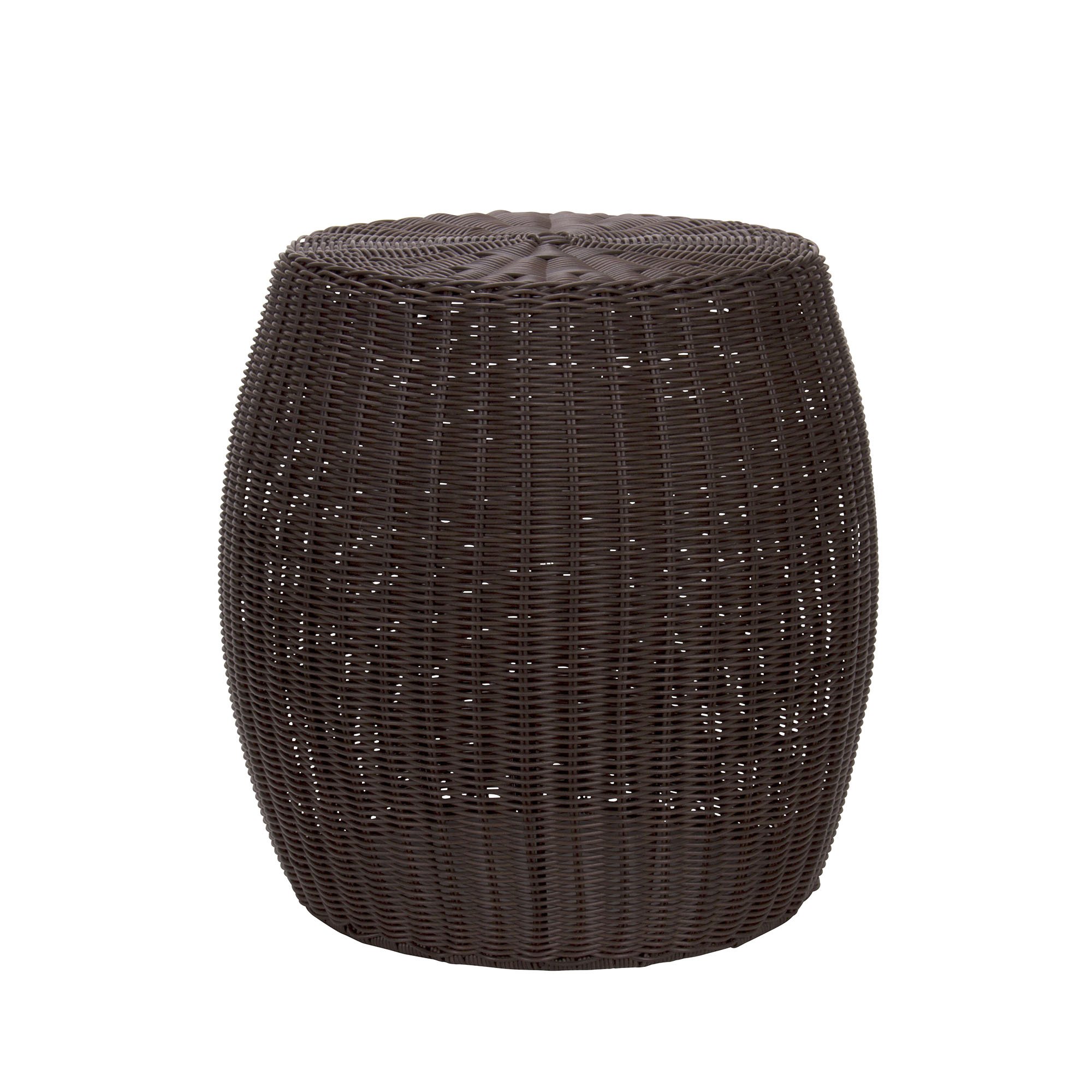 Brown Resin Wicker Side Table - Durable Indoor/Outdoor End Table for Patio, Living Room, or Bedroom | Weather-Resistant Accent Table for Home Decor