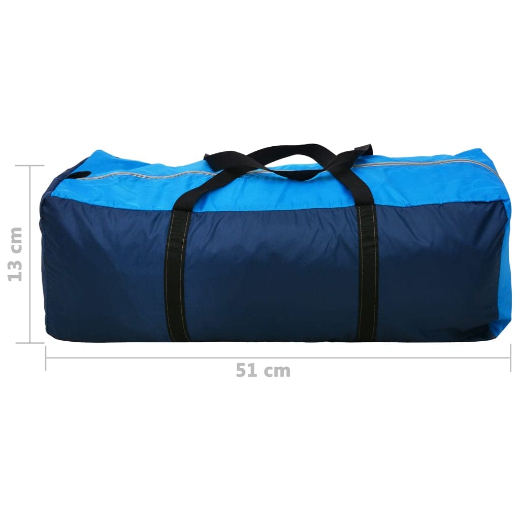 Waterproof 4-Person Camping Tent - Navy Blue & Light Blue for Outdoor Adventures, Hiking, and Family Camping Trips