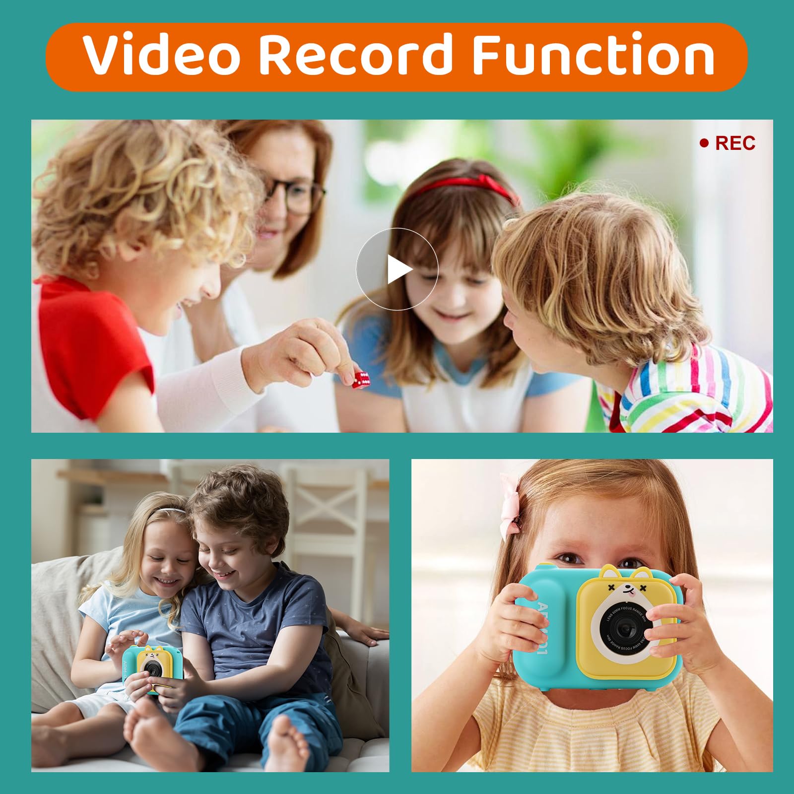 Kids Digital Camera with Tripod & 32GB SD Card - 2.4