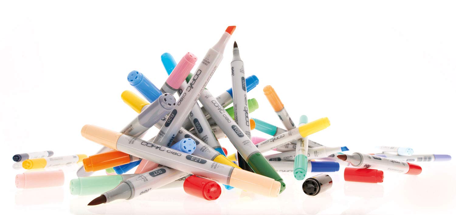 Copic Ciao Markers - Set of 12 Alcohol-Based Art Markers, Buttercup Yellow - Perfect for Sketching, Manga Drawing & Illustration Projects