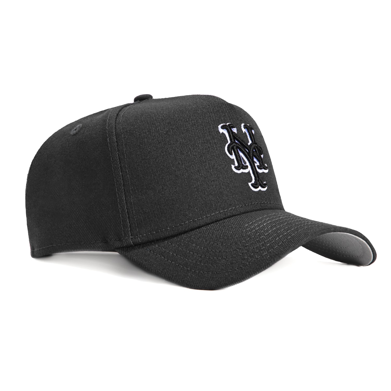 New Era 9Forty A-Frame New York Mets Snapback Baseball Cap - Graphite, Black & White - Perfect for Baseball Games, Streetwear & Sports Fan Fashion