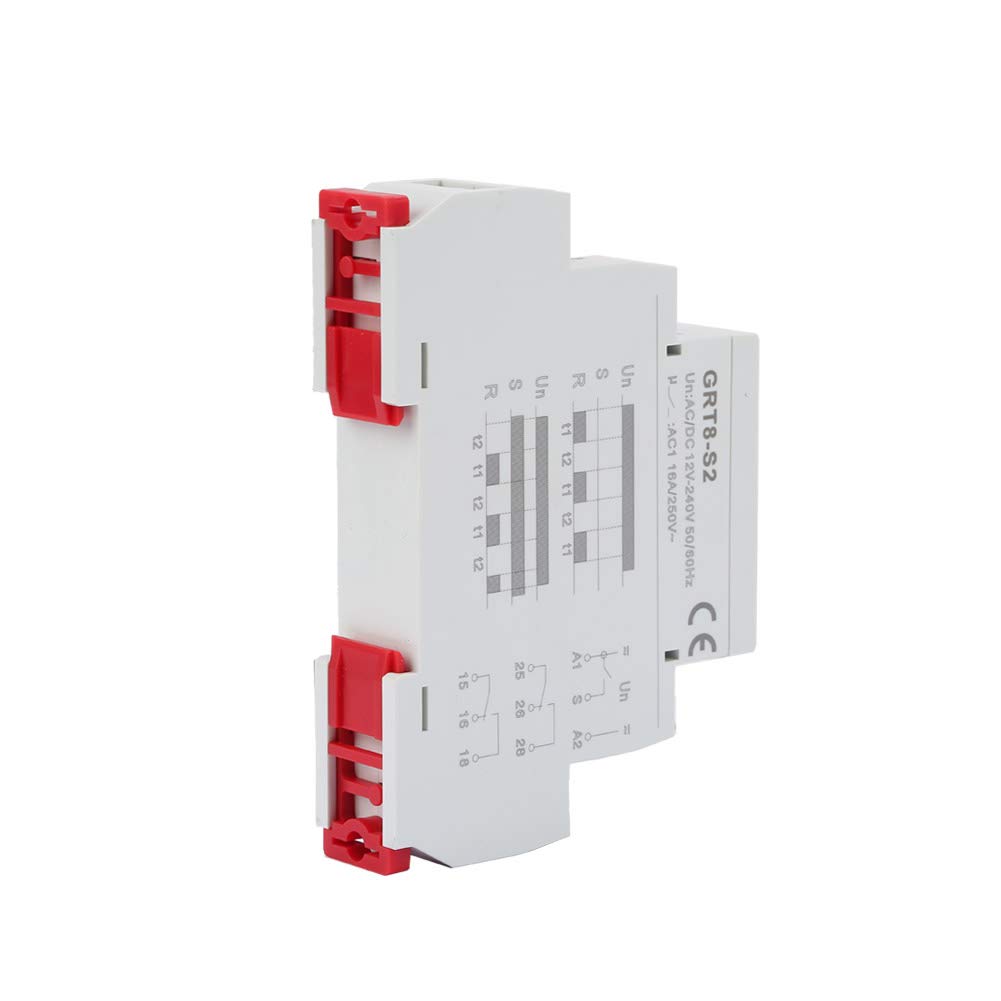 Oumefar Timer Relay Switch AC/DC 12-240V DIN Rail Mount - Mini Asymmetric Cycle Delay ON/Off Control for Industrial Automation, HVAC Systems & Lighting Control