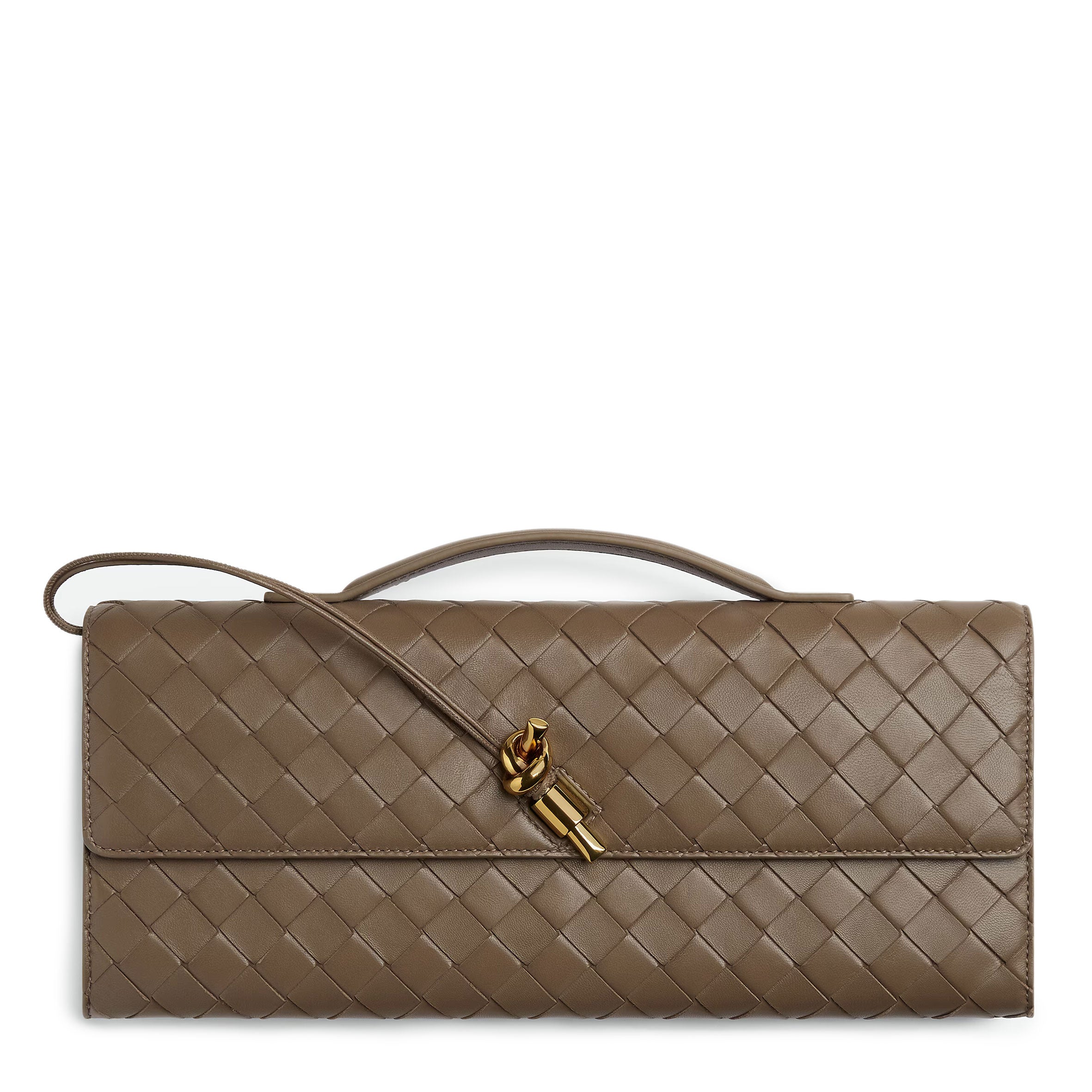 Stylish Long Clutch Andiamo Top Handle Pinecone Bag - Elegant Women's Evening Purse for Parties, Weddings & Special Occasions