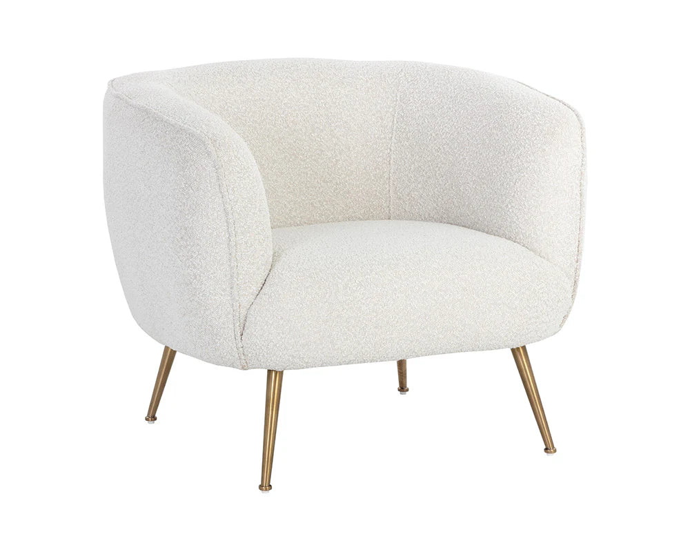 Amara Lounge Chair Copenhagen White - Modern Accent Chair for Living Room, Bedroom & Office | Sunpan Furniture 107961 | Perfect for Relaxing, Reading & Decorating