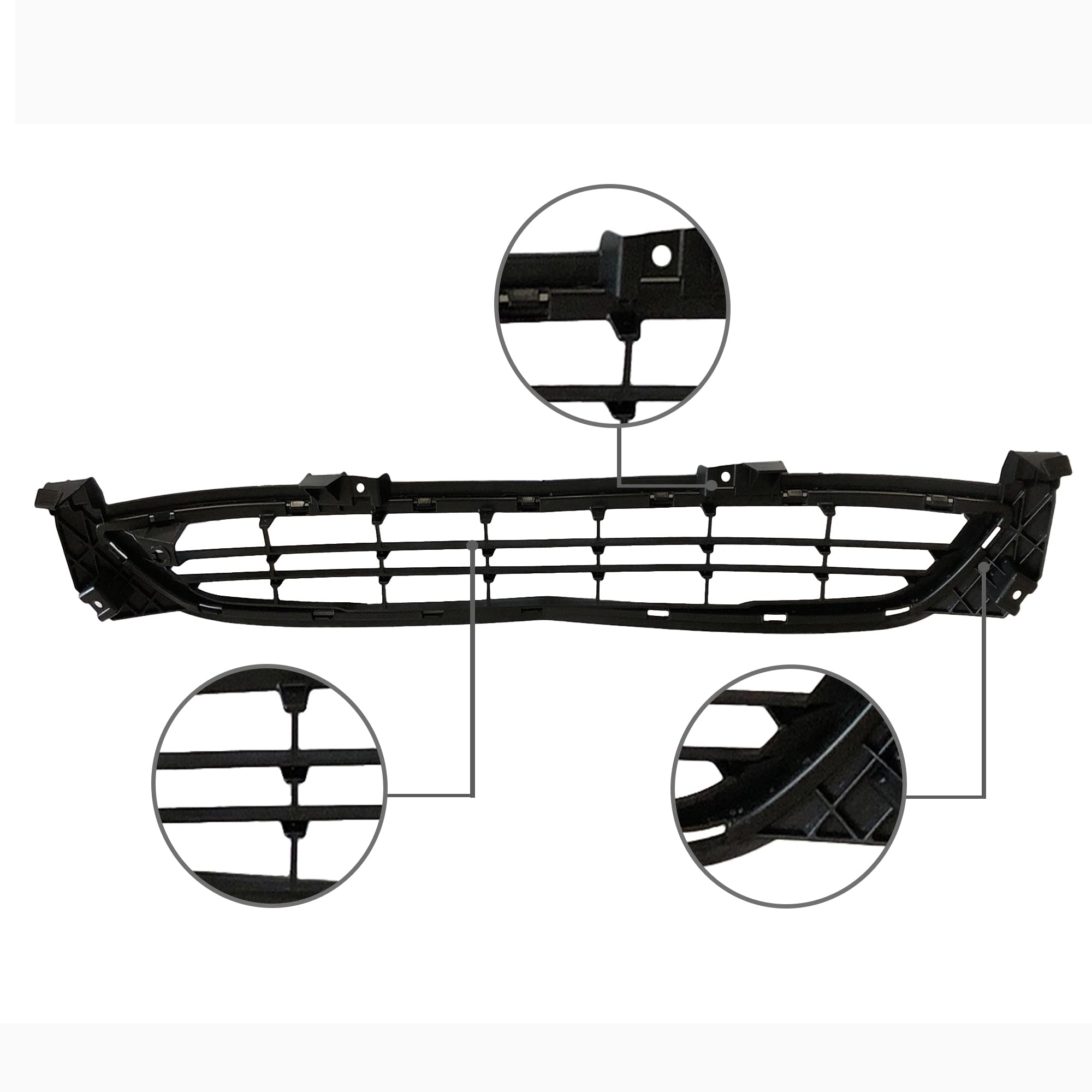 PartsFlow Lower Bumper Grille Compatible with 2014-2016 Chevy Malibu & Malibu Limited - Matte Black Replacement Bumper Grill for Enhanced Style & Protection | Perfect for Car Upgrades, Auto Body Repairs, and Custom Modifications
