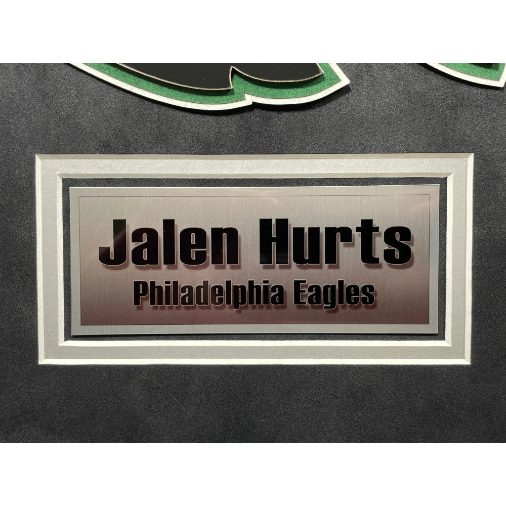 Jalen Hurts Autographed Philadelphia Eagles 11x14 Photo Framed with JSA Certificate - Signed NFL Football Memorabilia for Eagles Fans, Man Cave Decor, Sports Collectibles Gift