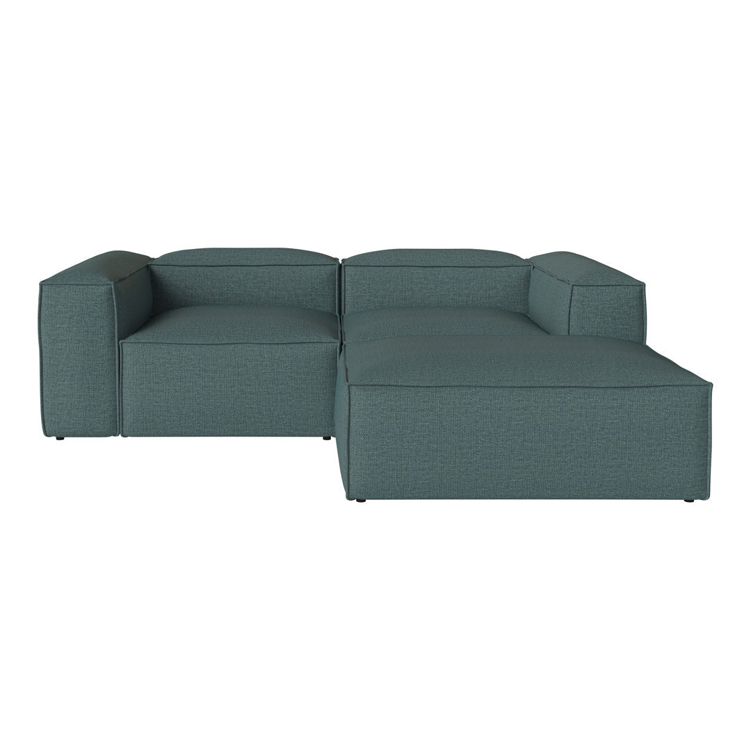 Cosima 2-Seater Small Sofa with Pouf - Compact Loveseat for Small Spaces, Apartments & Cozy Living Rooms