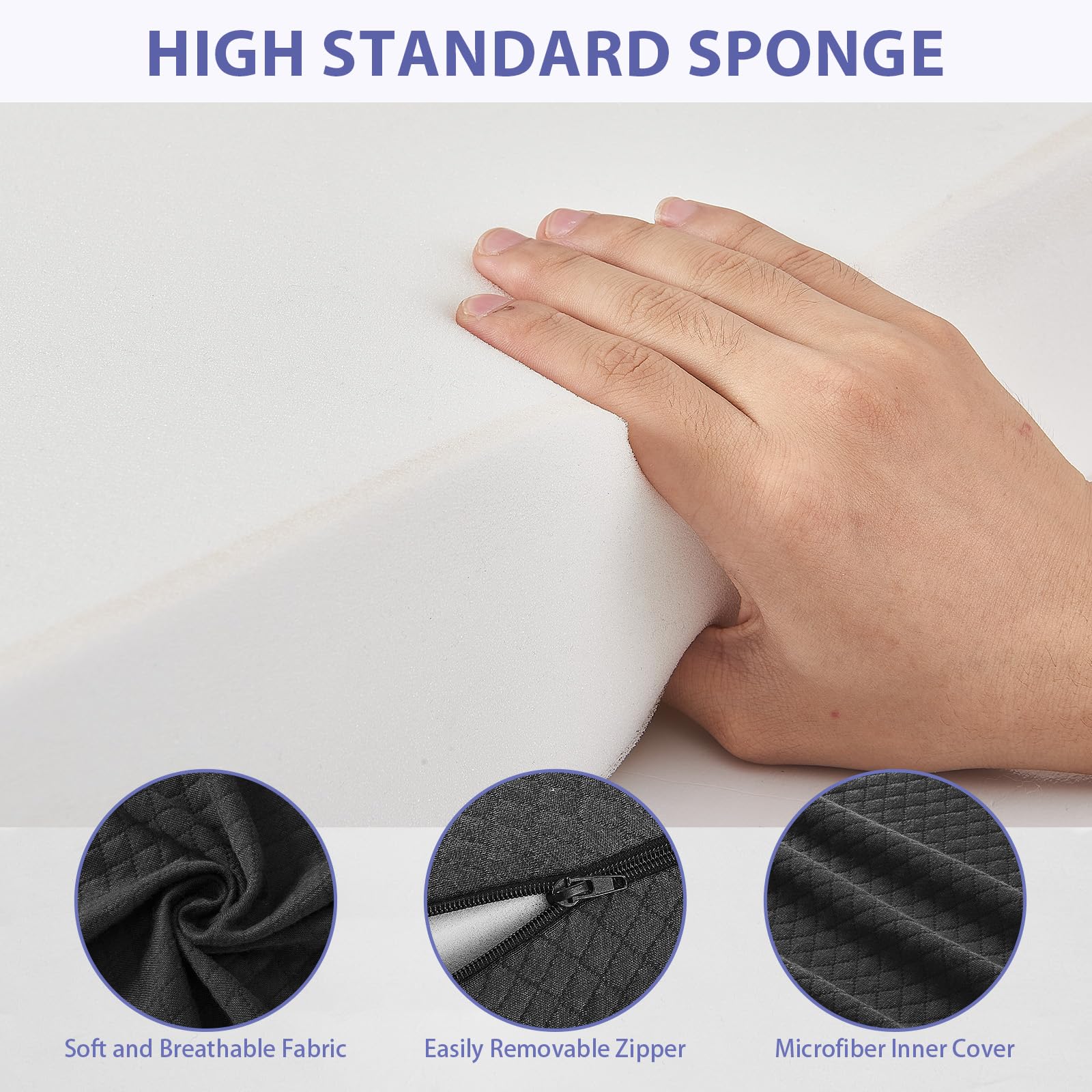**Foldable Bed Wedge Pillow for Headboard - 54