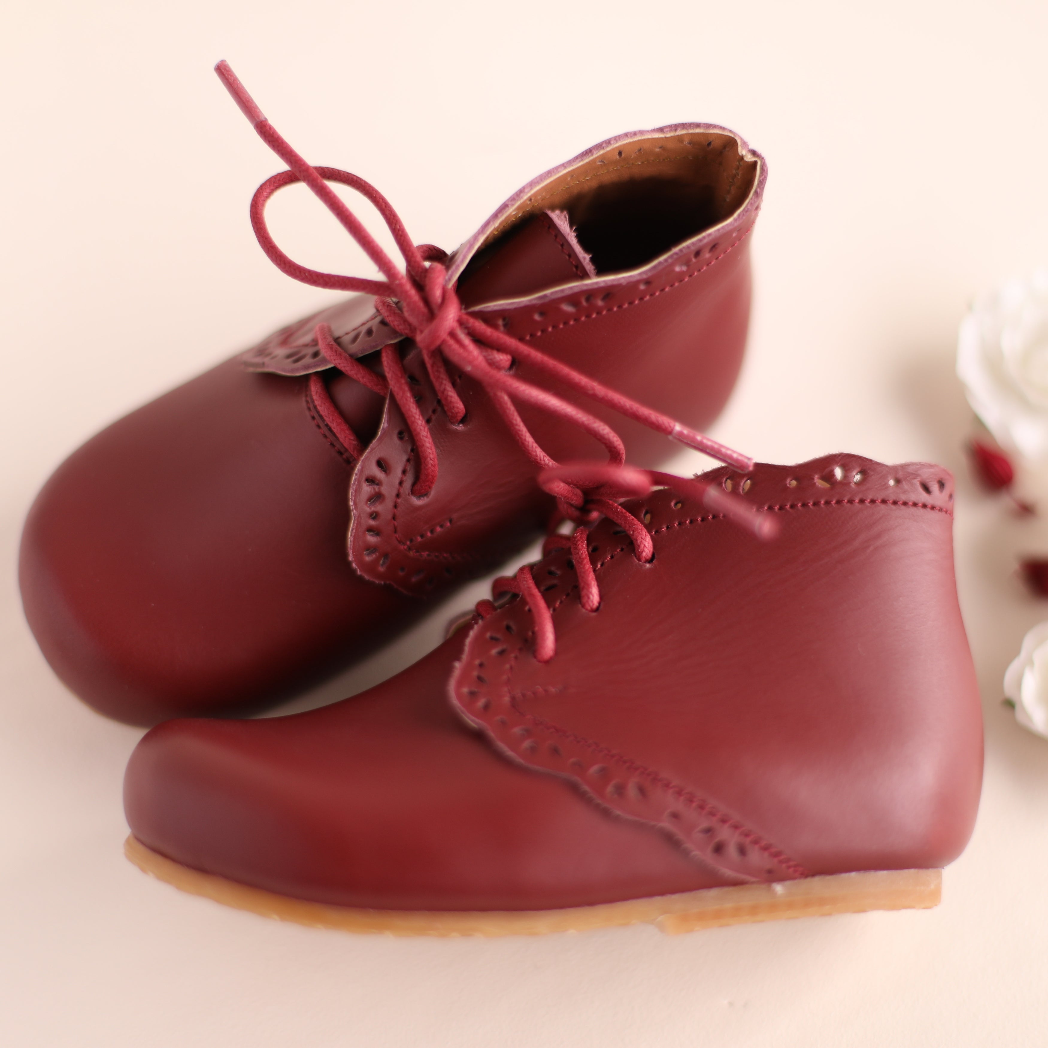 Premium Children's Leather Boots - Cranberry Primavera Style | Waterproof & Comfortable for Outdoor Play, School & Winter Adventures