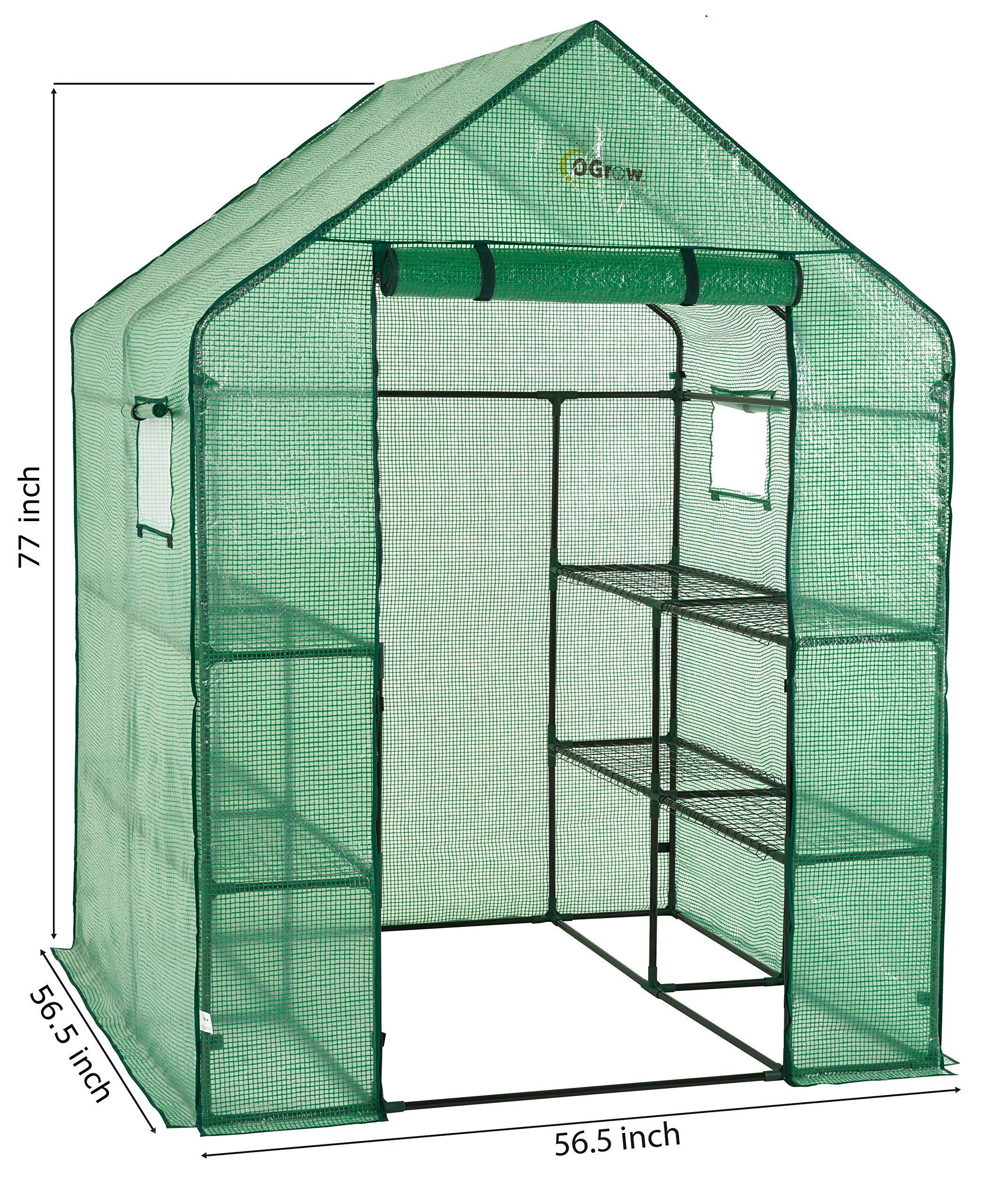 Ogrow PE Greenhouse Cloche Replacement Cover - Durable Plant Protection for Seedlings & Small Plants - Perfect for Garden, Balcony & Indoor Plant Care