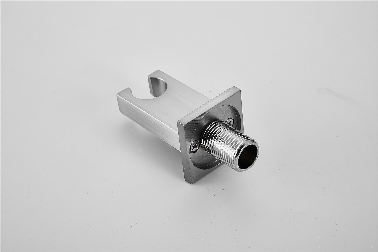 Brushed Nickel Shower Wand Holder Wall Mount - Adjustable Handheld Shower Head Bracket with Hose Connector | Universal Shower System Faucet Set for Bathroom & Spa Relaxation
