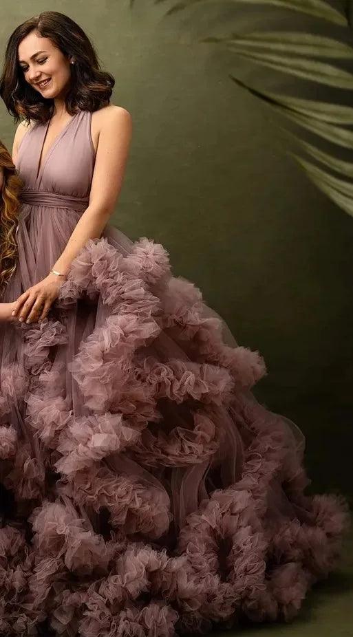 Puffy Tulle Mother Daughter Party Dresses - Elegant Matching Outfits for Special Occasions | Perfect for Weddings, Birthday Parties & Family Photos