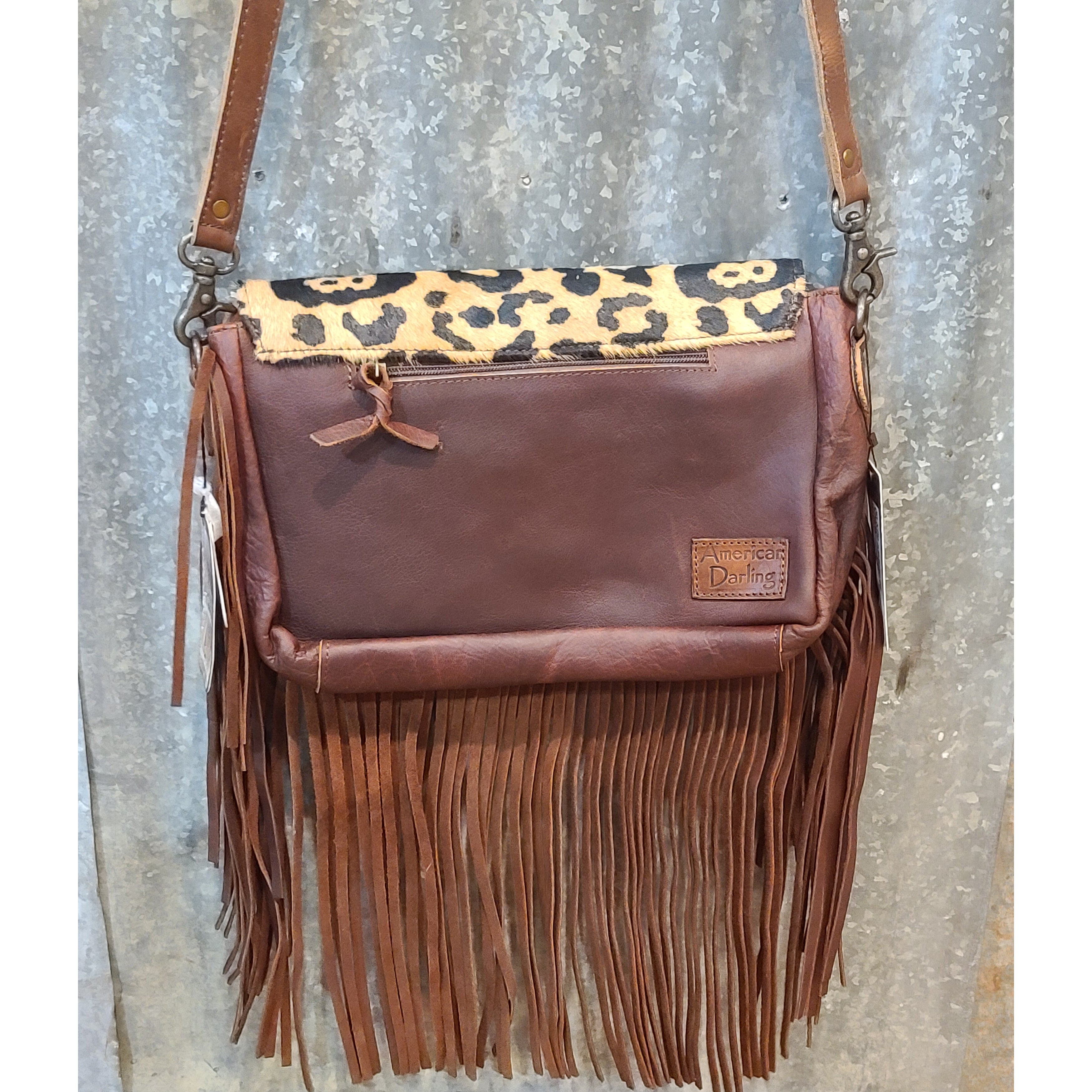 American Darling Jaguar Fringe Crossbody Bag - Stylish Leather Purse for Women, Fashionable Shoulder Bag with Unique Fringe Design, Perfect for Parties, Dating & Daily Use