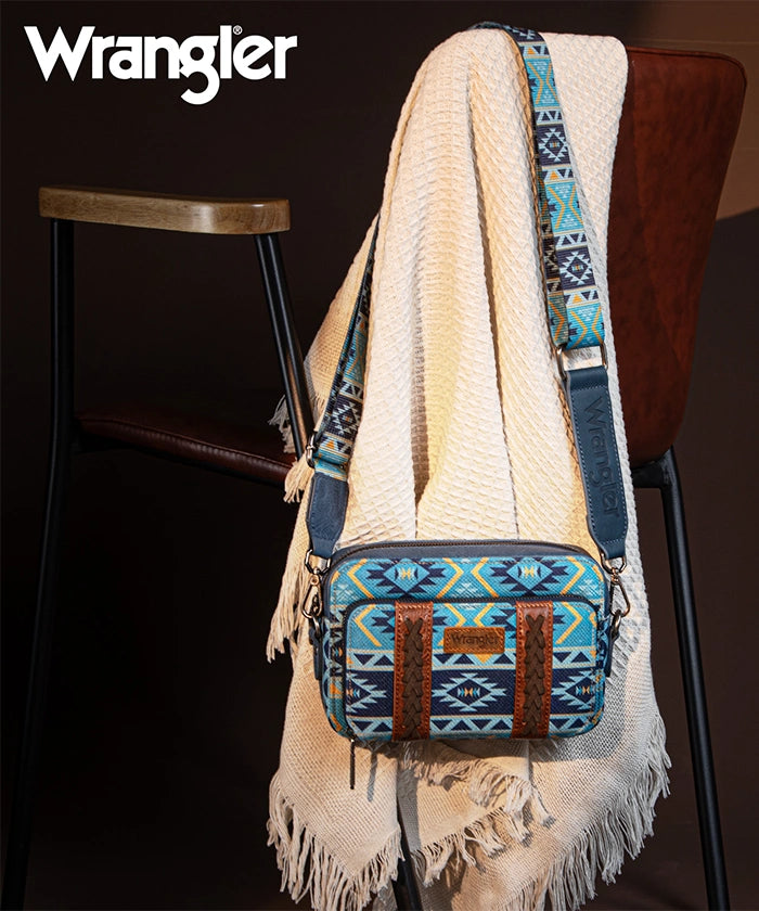 Wrangler Aztec Printed Crossbody Purse - Stylish Boho Shoulder Bag for Women | Perfect for Travel, Shopping & Everyday Use