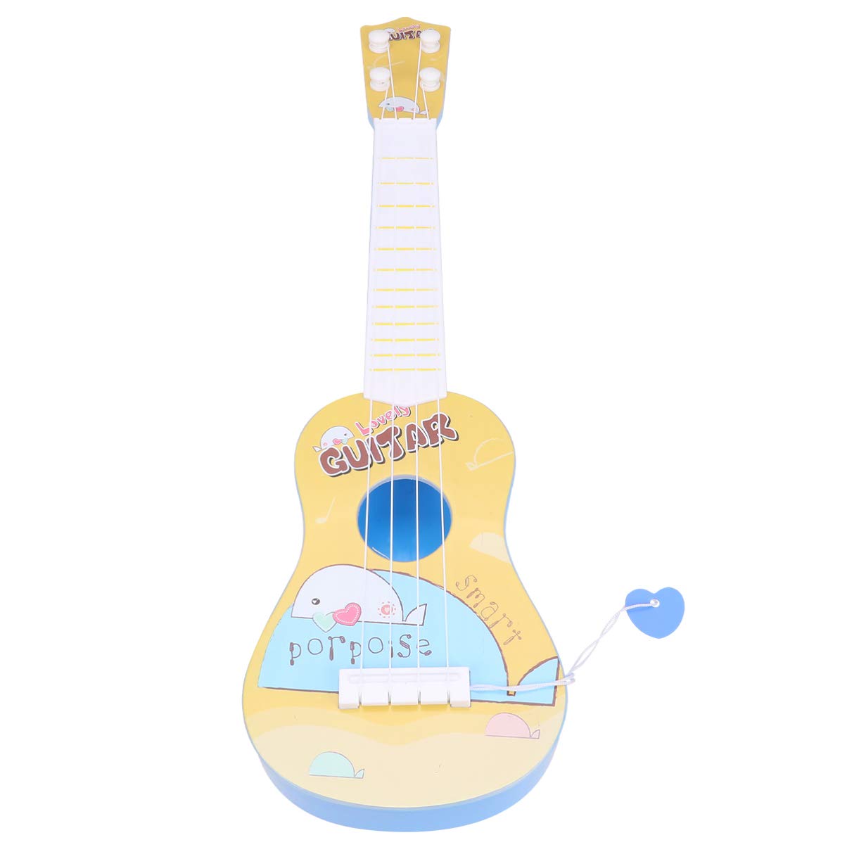 EXCEART Mini 4-String Cartoon Animal Ukulele - Whale Design Early Learning Musical Instrument for Kids (Yellow) | Perfect for Toddler Music Education, Birthday Gifts & Preschool Classroom Activities