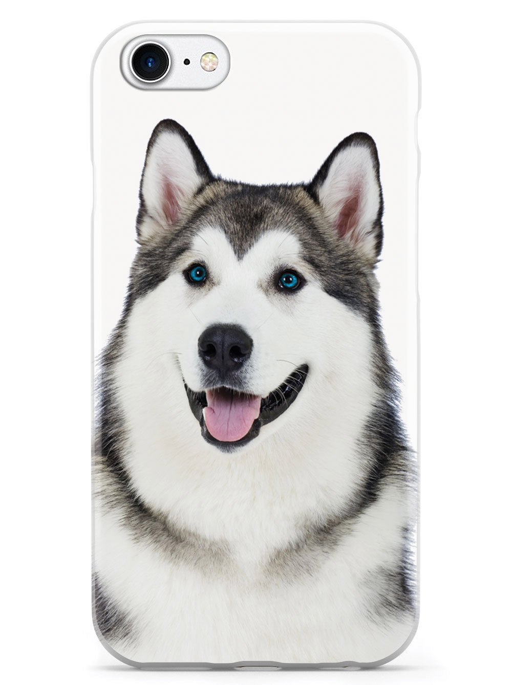 Stylish Blue Eyed Husky 3D Textured Protective Case for iPhone 8 - Durable & Slim Fit Cover with Shock Absorption - Perfect for Everyday Use, Travel & Outdoor Activities