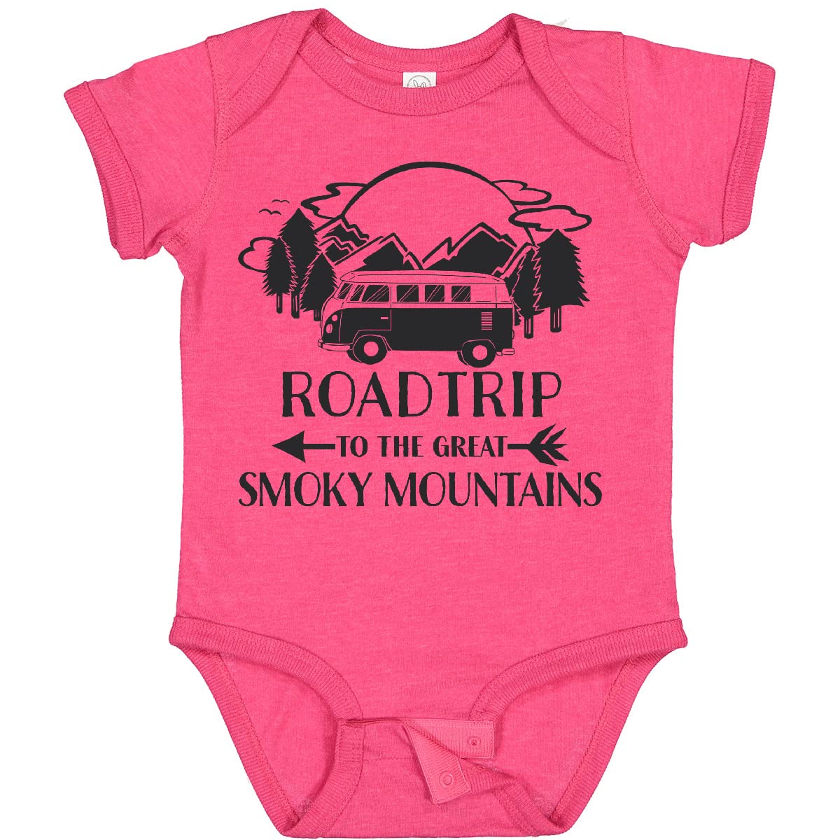 Road Trip to The Great Smoky Mountains Baby Bodysuit - Cute Travel-Themed Infant Onesie for Boys & Girls - Perfect for Family Vacations, National Park Visits & Outdoor Adventures