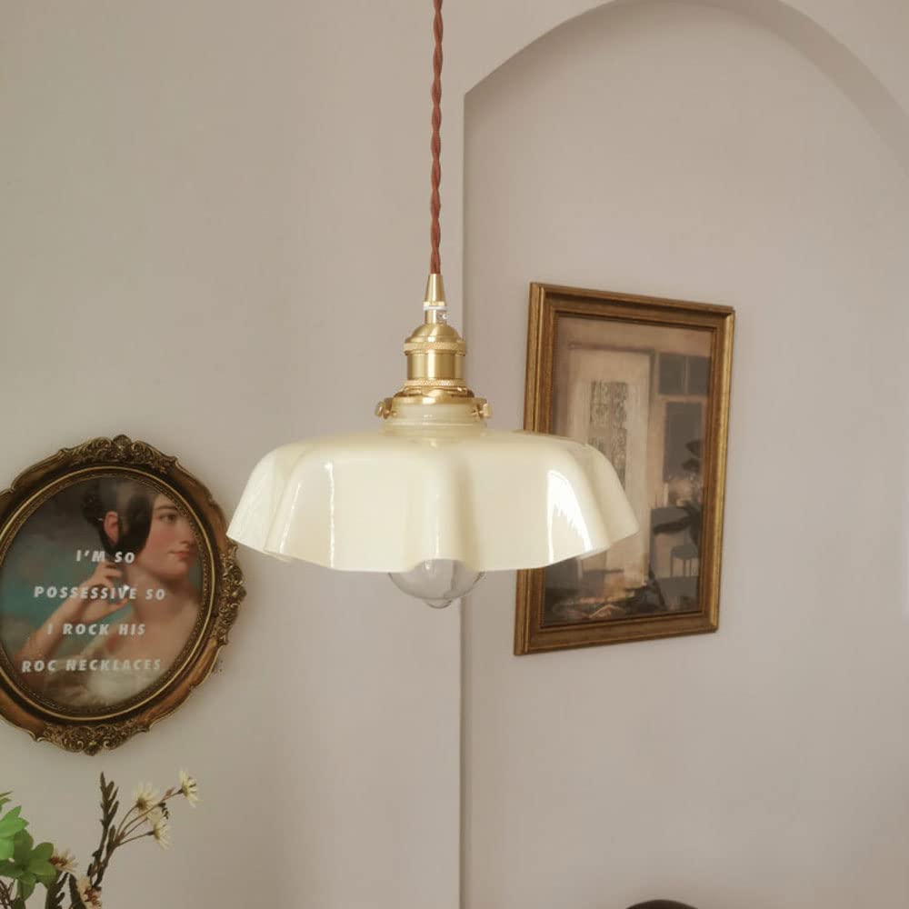 Modern Glass Pendant Light - Flower Shaped Ceiling Fixture, Nordic Style Kitchen Island Chandelier, Mini Hanging Lamp for Living Room & Dining Room - Perfect for Home Decor, Restaurant Lighting, and Office Spaces