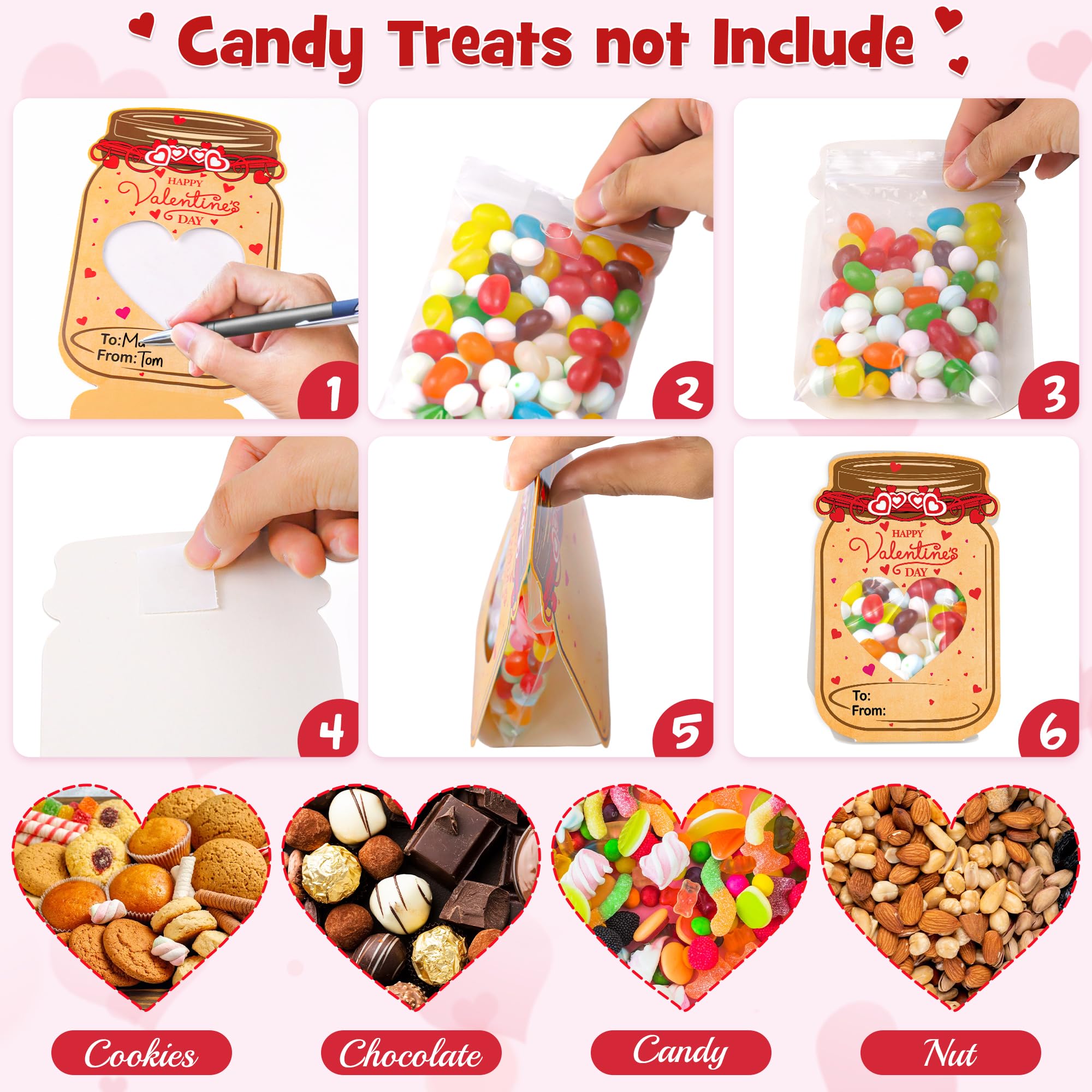 40 Pack Funny 3D Valentine's Day Cards for Kids - Classroom Exchange, School Party Favors & Prizes - Perfect for Valentine's Day Gifts and Classroom Activities (Candy Not Included)
