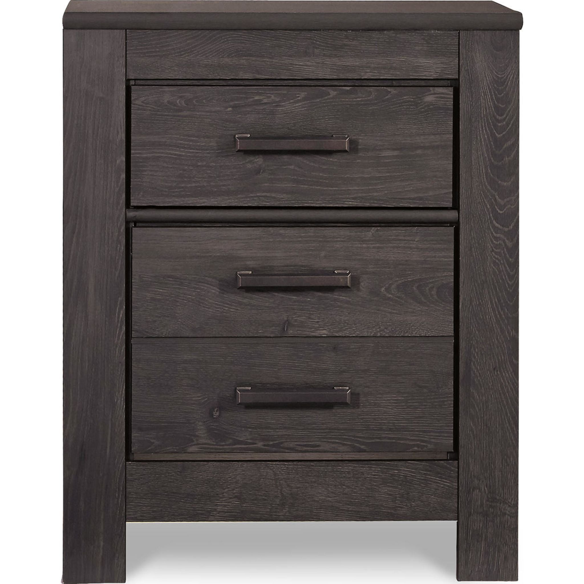 Brinxton 6-Piece Panel Bedroom Set - Queen Size Bed, Nightstand, Dresser & Mirror - Modern Charcoal Finish - Perfect for Master Bedroom or Guest Room Decor